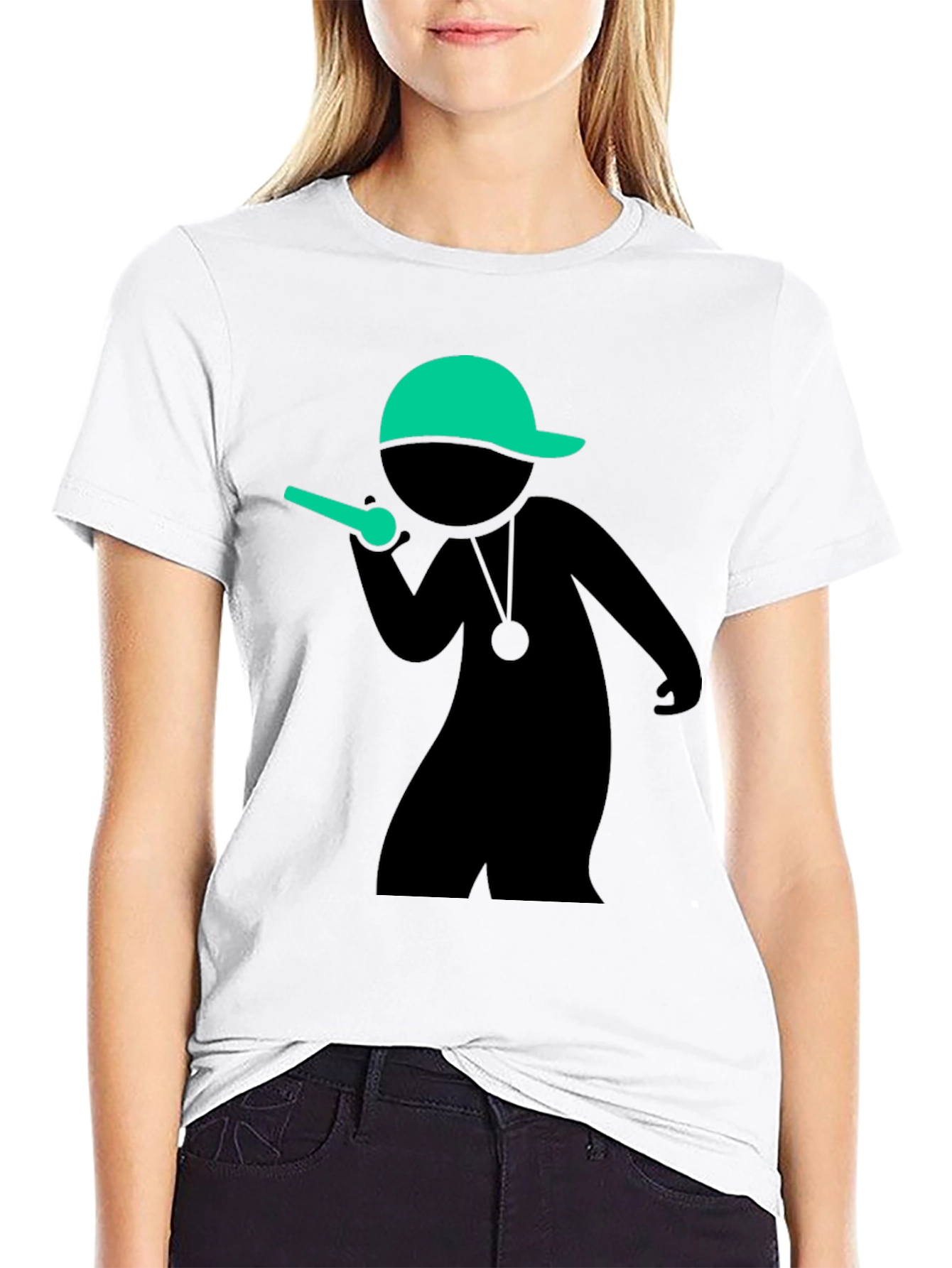Black Cool MC Stick Figure Black T-Shirt view 9