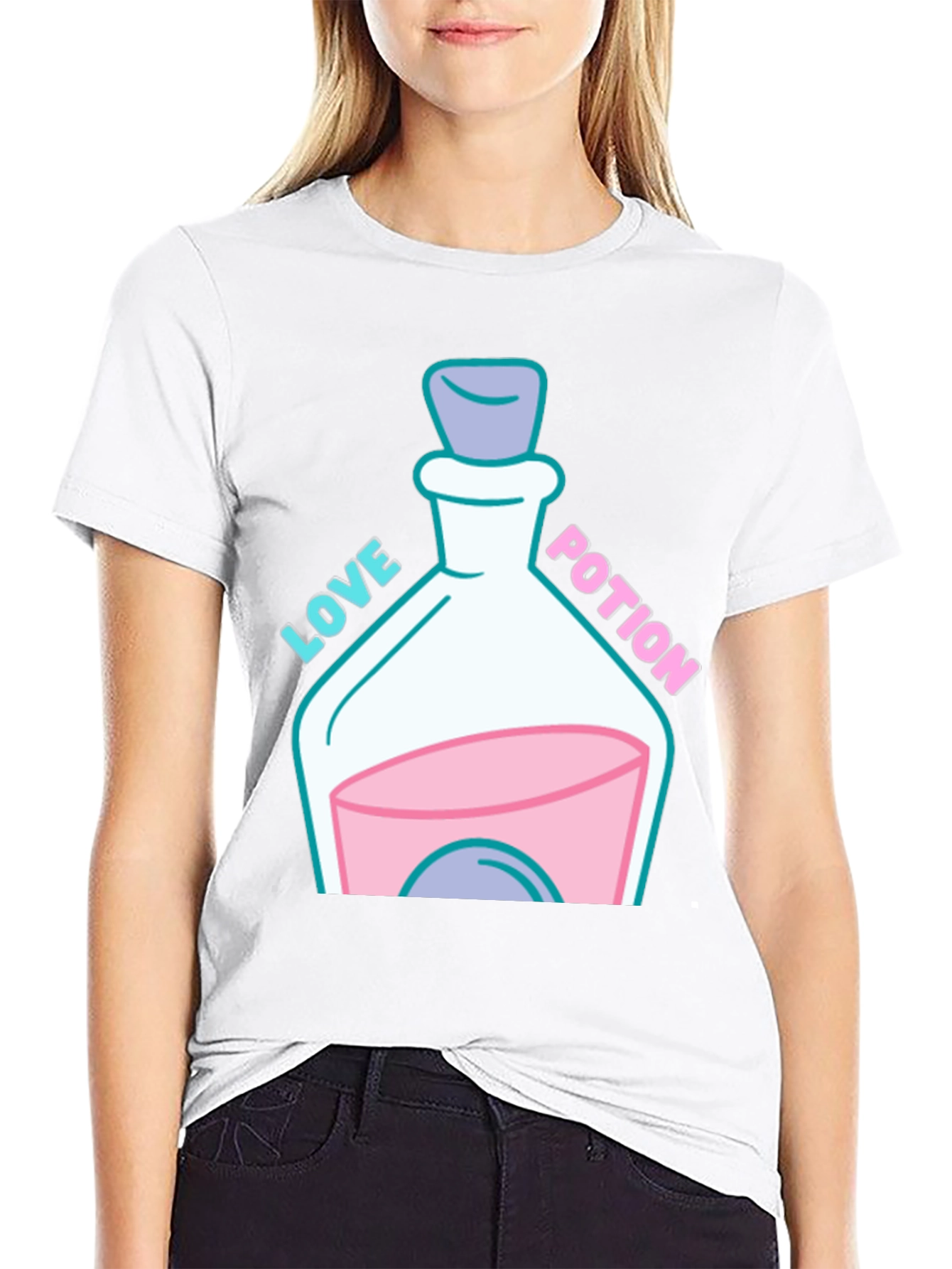 Black Love Potion Graphic T-Shirt - Quirky & Fun Design view 9