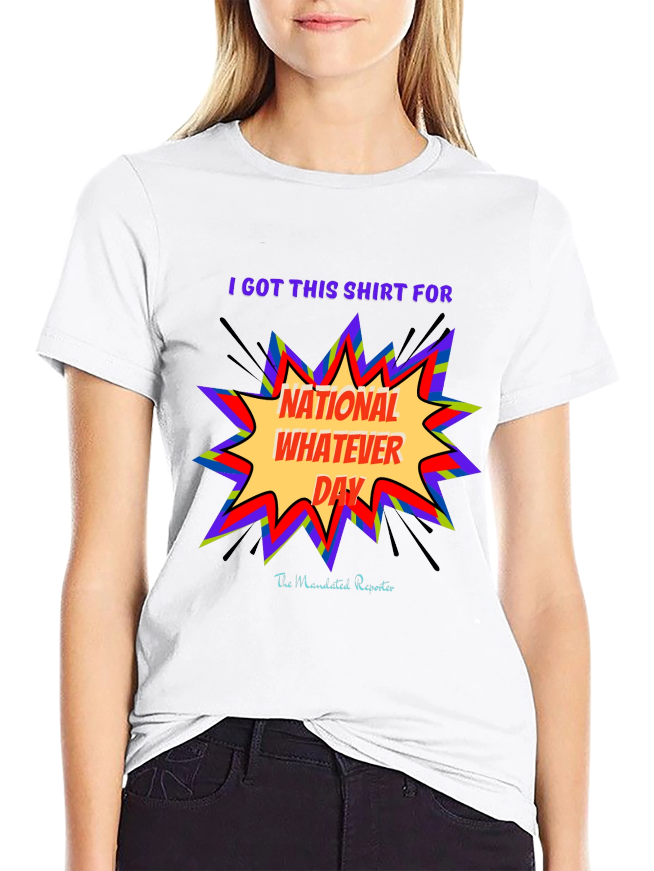 Black National Whatever Day T-Shirt: Fun Graphic Tee view 9