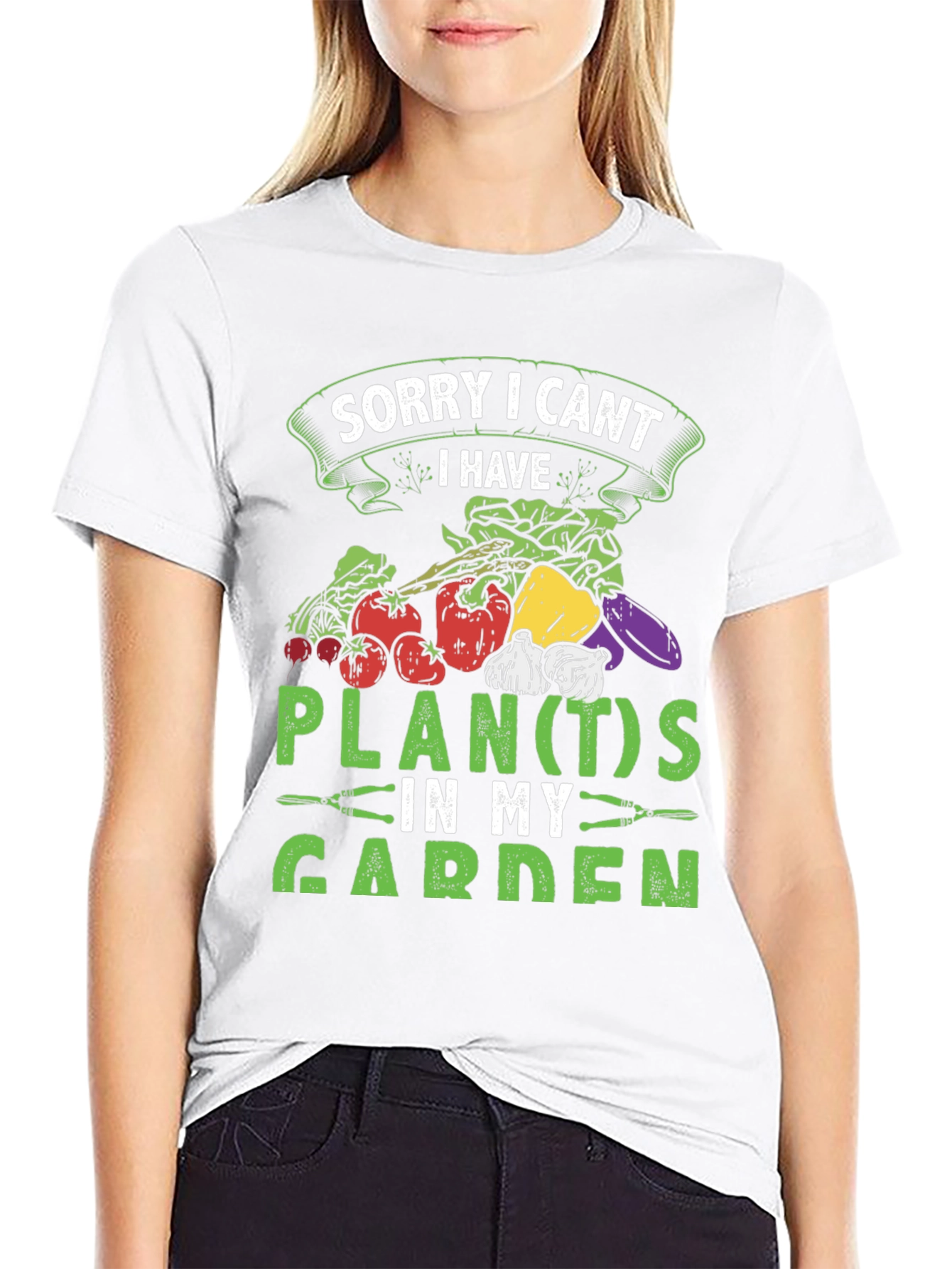 Black Funny Gardener T-Shirt - Plants in My Garden Tee view 9