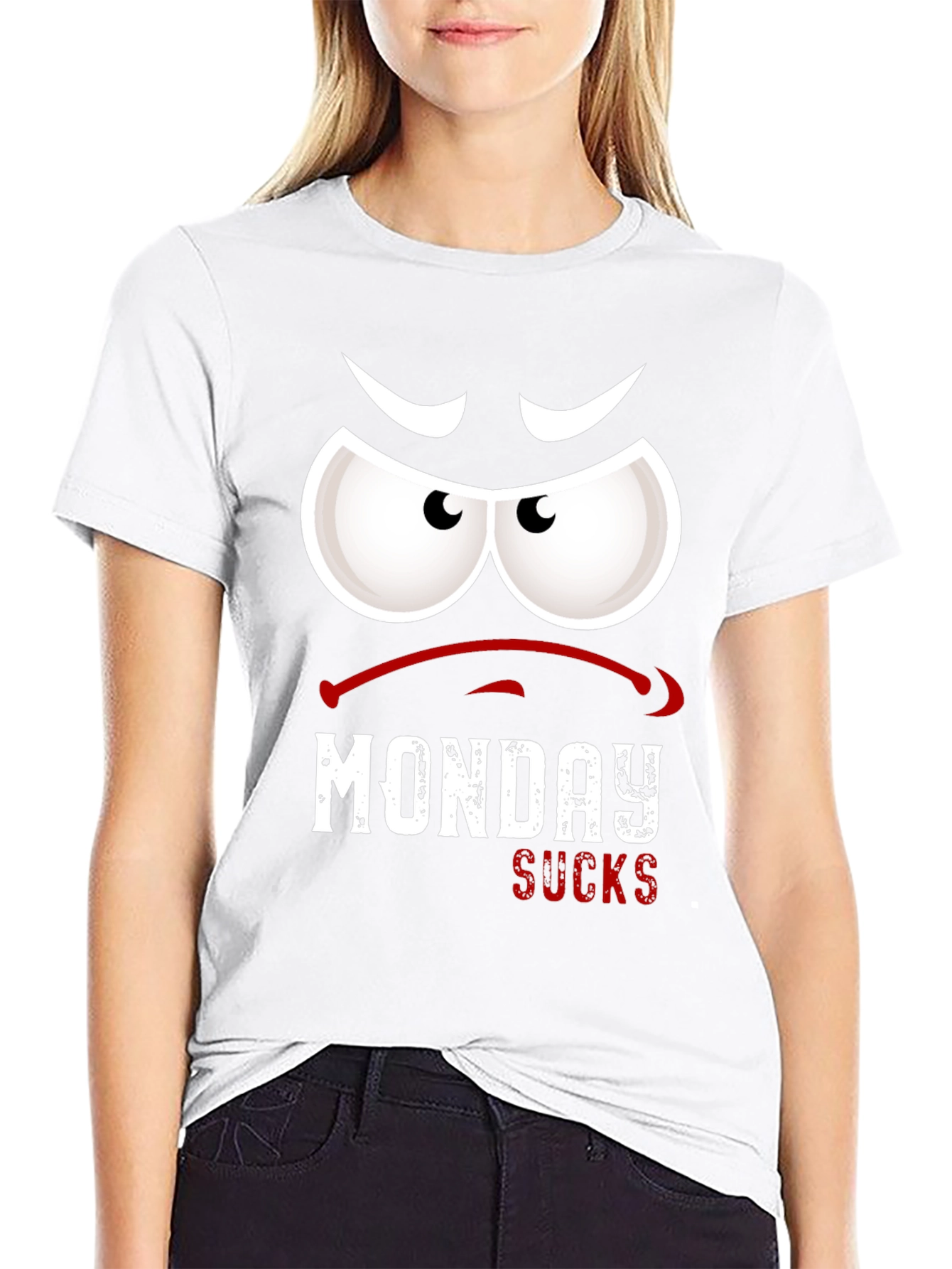 Black Monday Sucks Graphic T-Shirt view 9