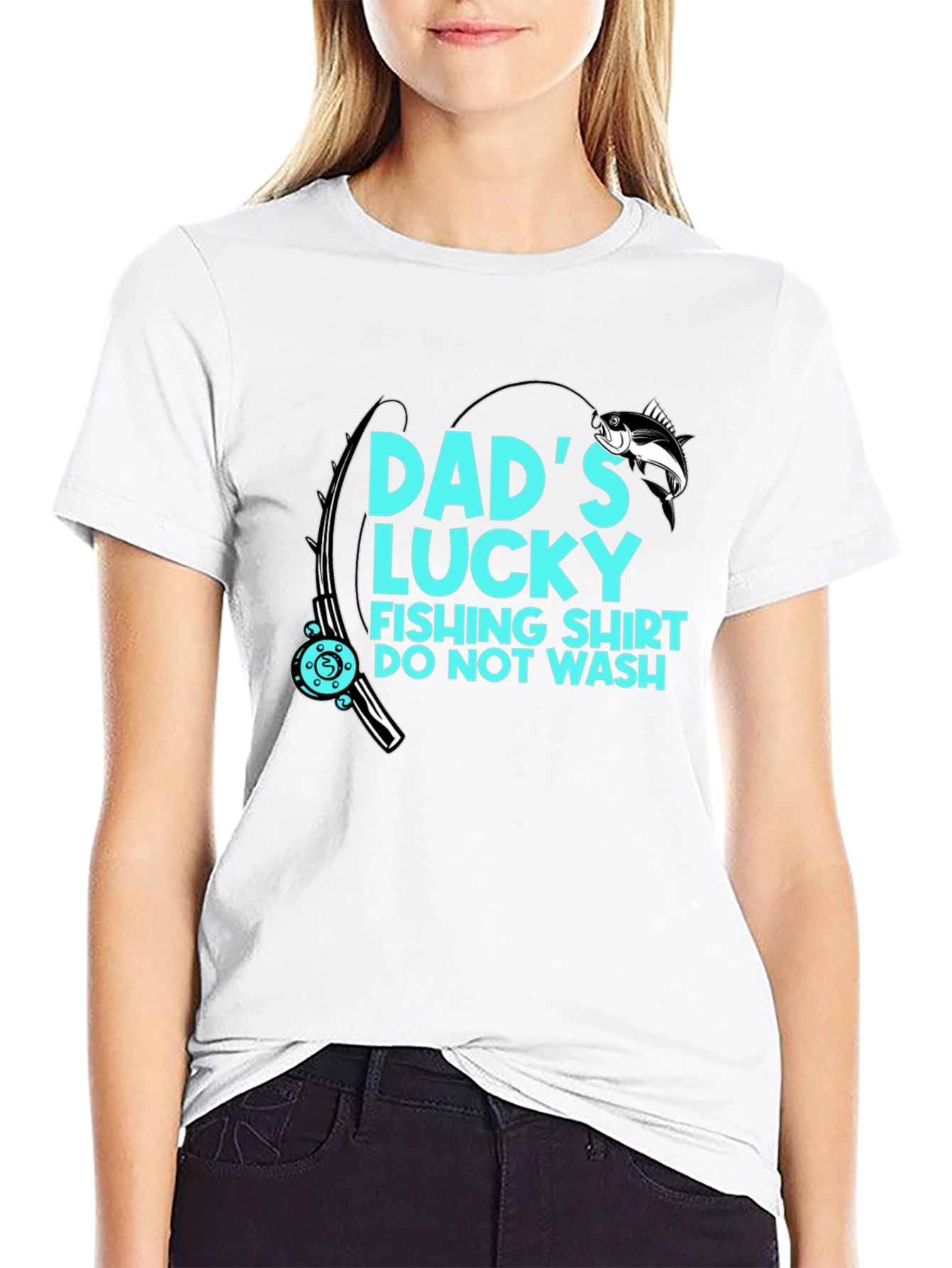 Black Dad's Lucky Fishing Shirt - Do Not Wash! view 9