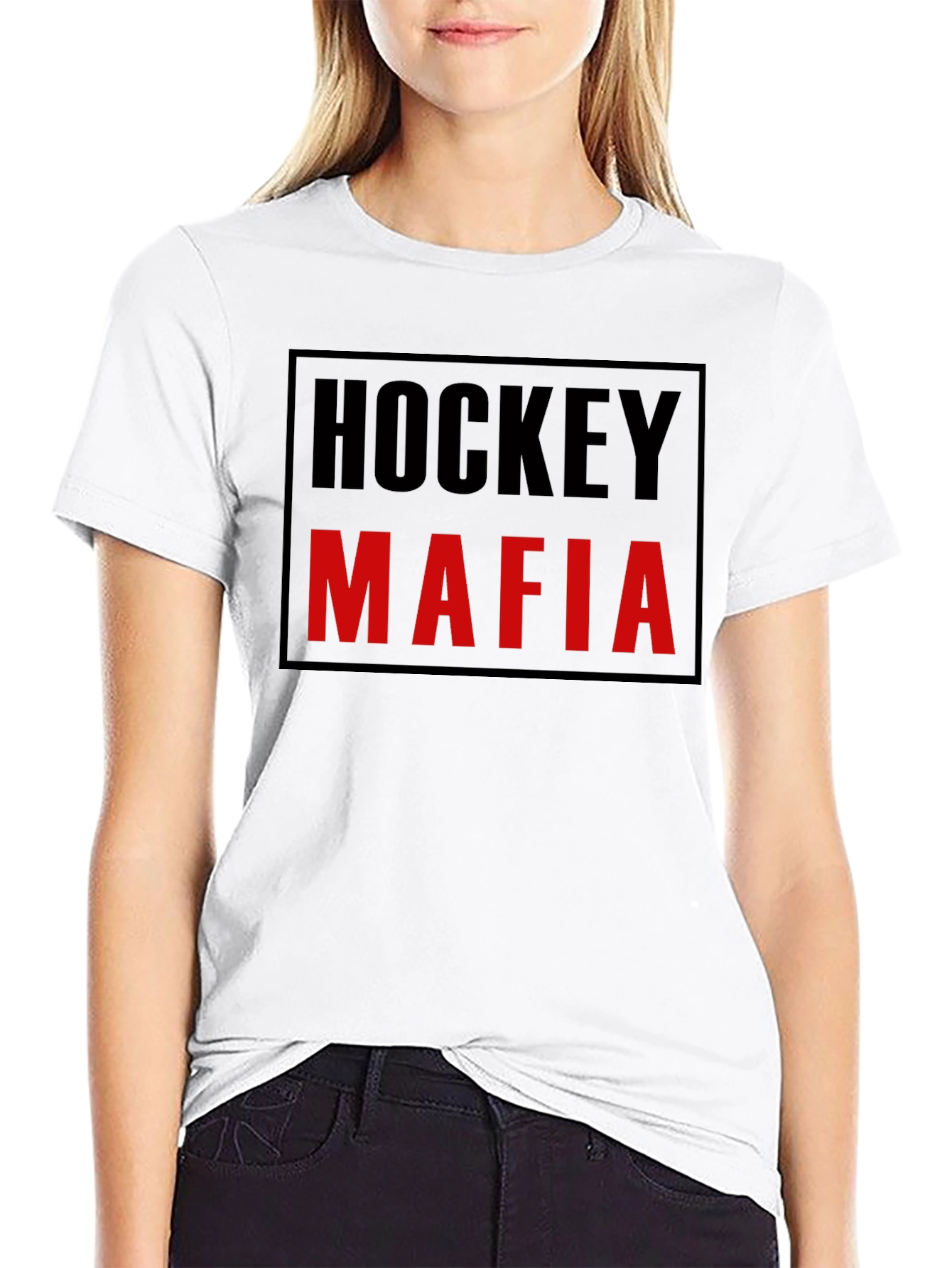 Black Hockey Mafia Black T-Shirt view 9