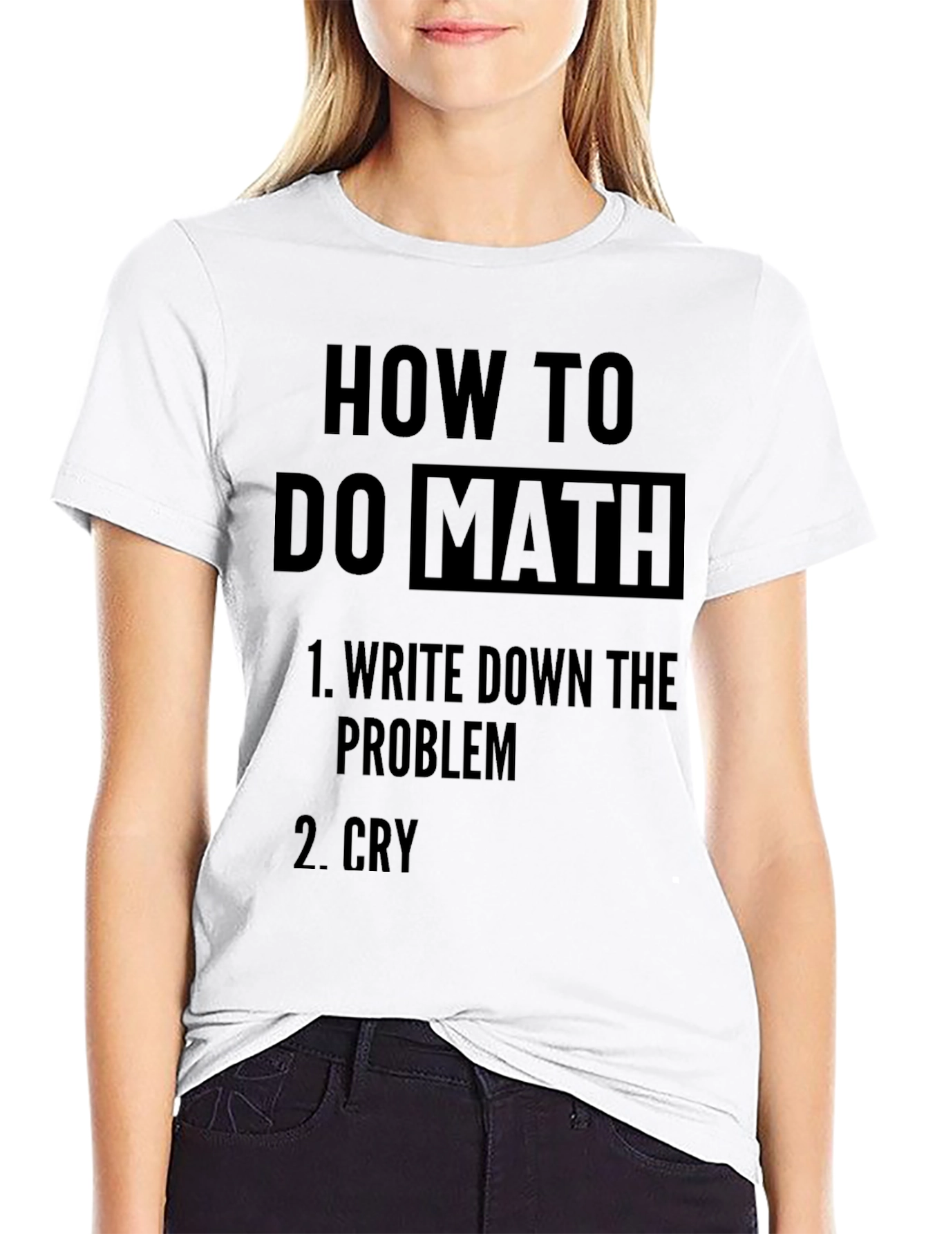 Black Funny Math Problem T-Shirt: How to Do Math view 9
