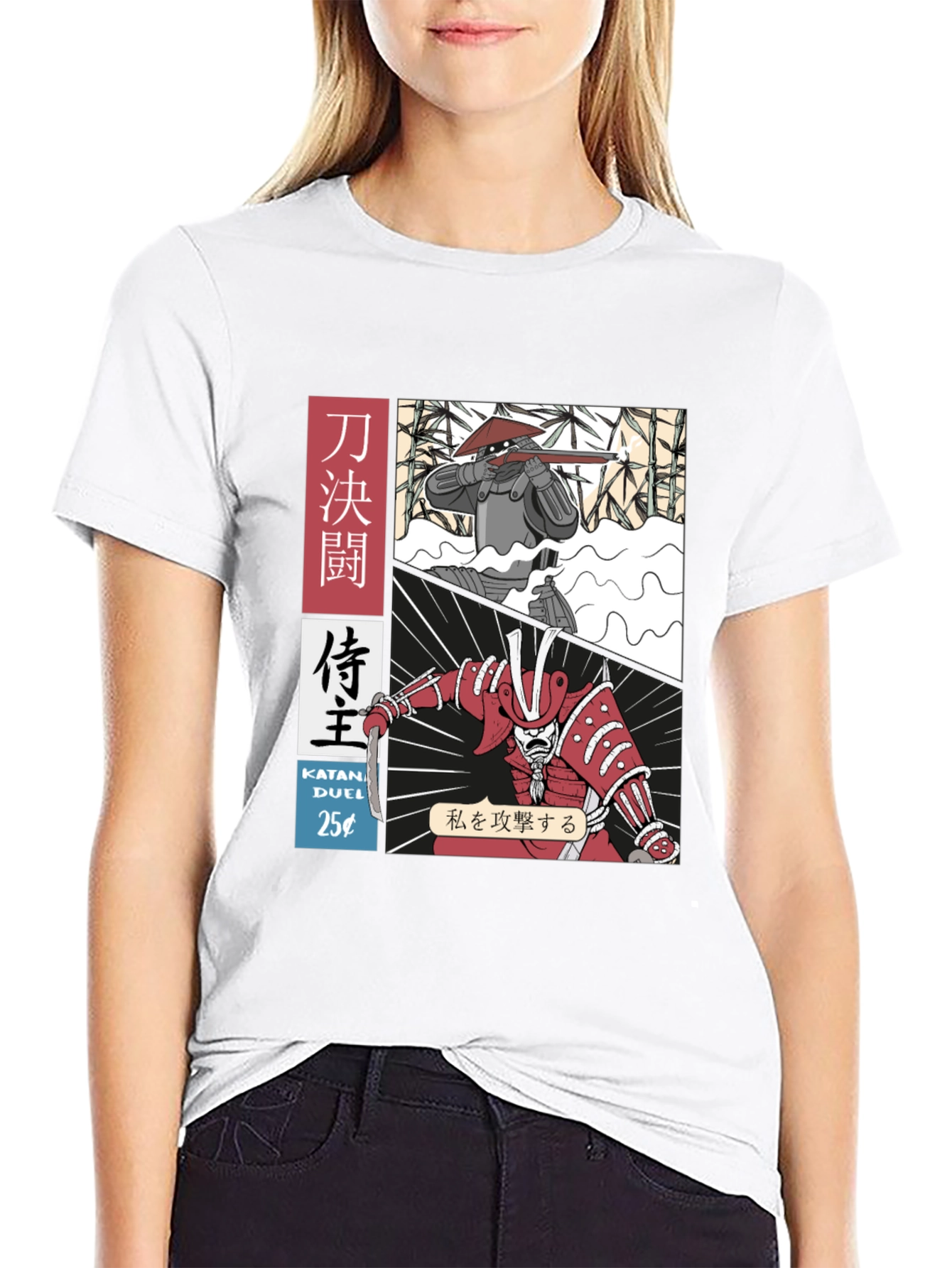 Black Samurai Duel Graphic Tee - Black view 9