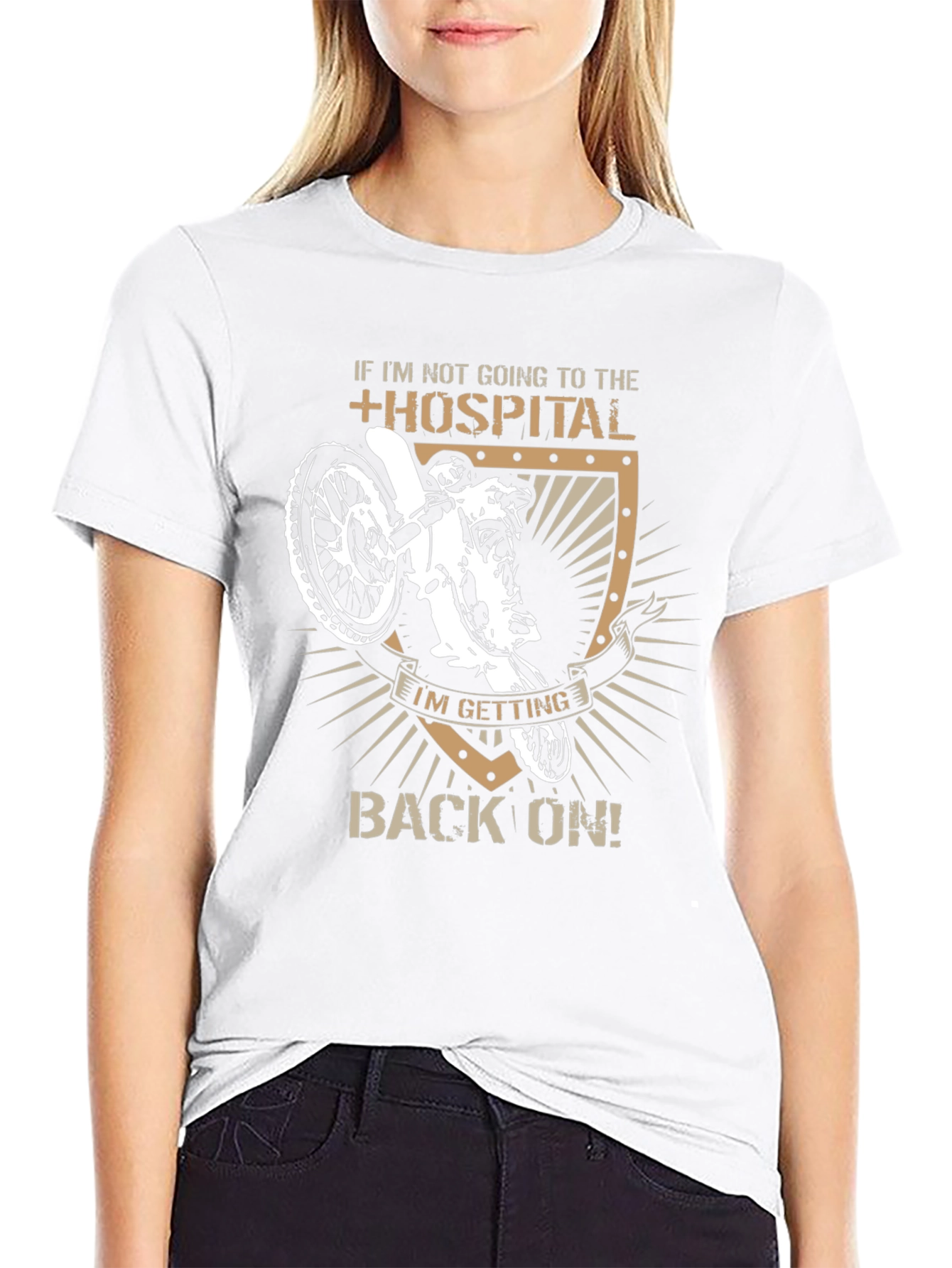 Motocross Rider T-Shirt - If I'm Not Going to The Hospital - 9