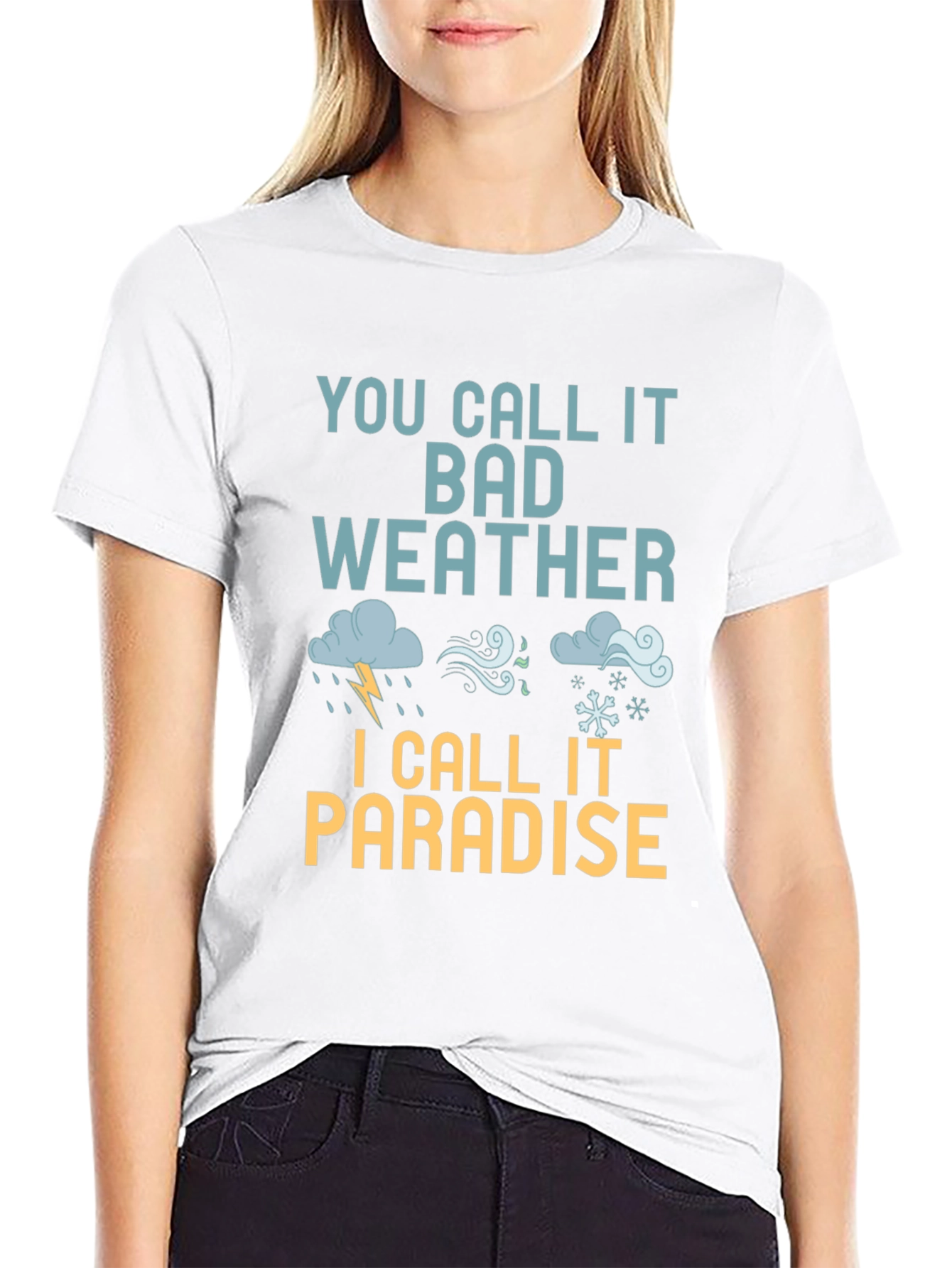 Black Bad Weather Paradise T-Shirt view 9