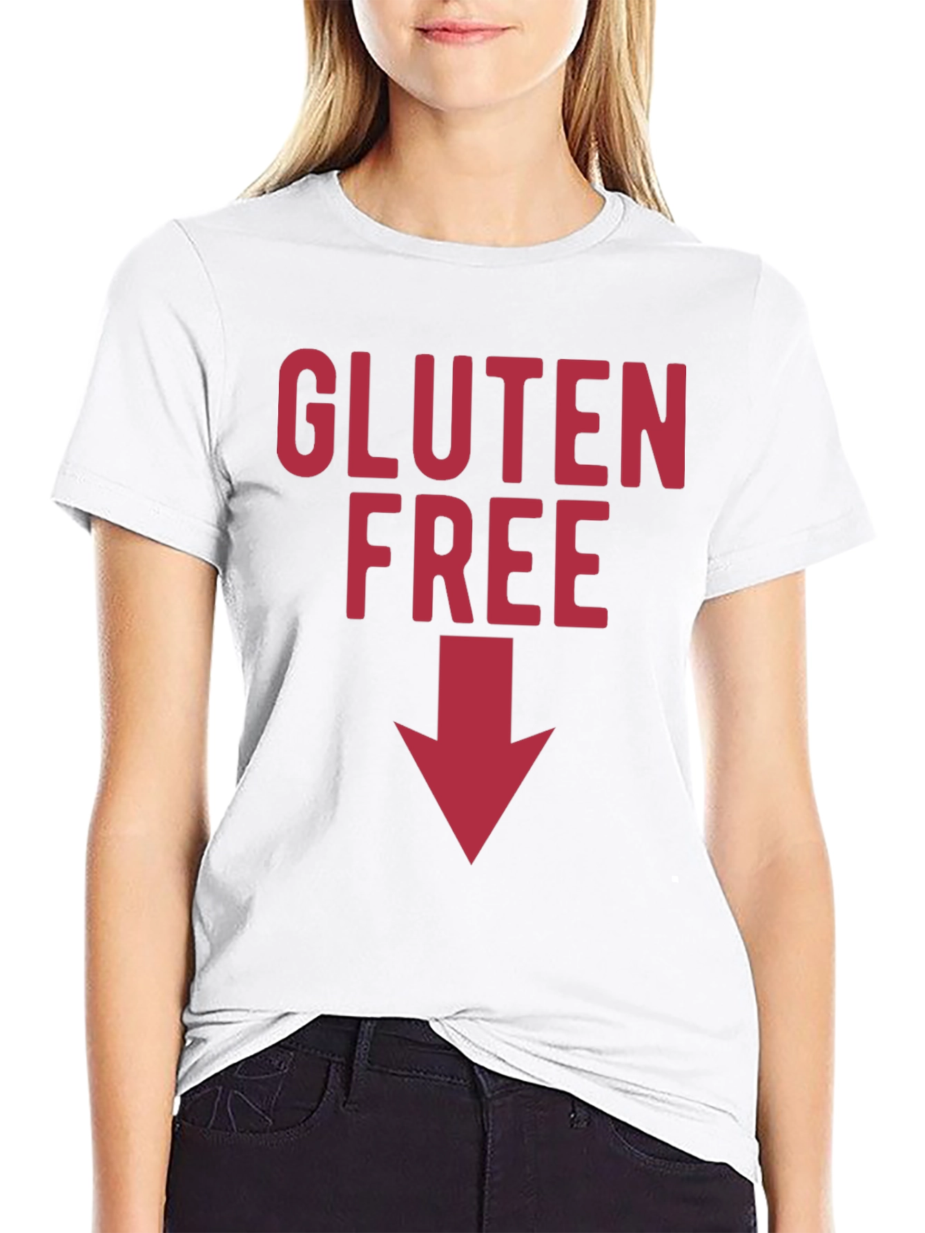 Black Gluten Free Arrow T-Shirt - Funny Novelty Tee view 9