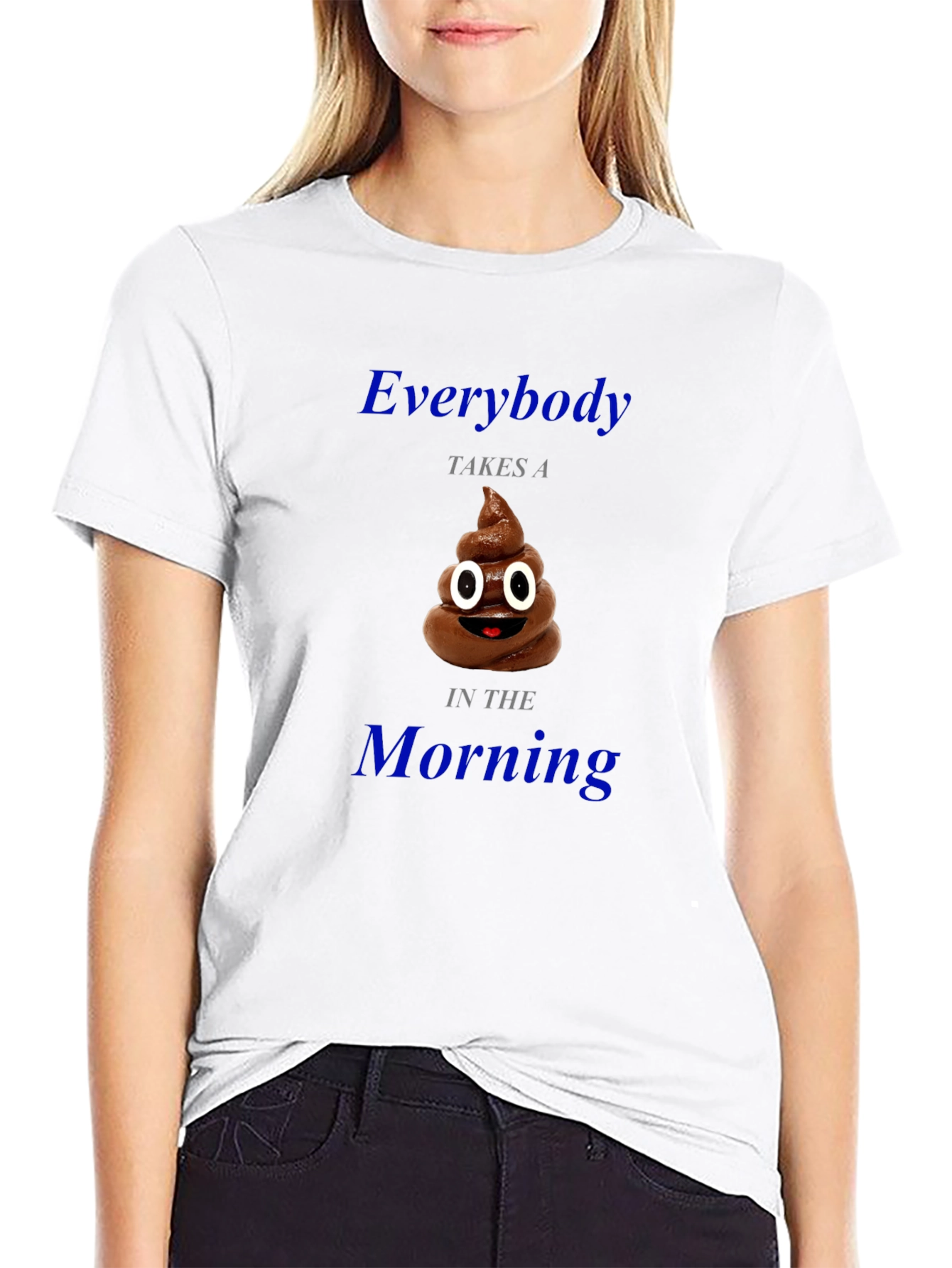 Black Everybody Takes a Poop Funny T-Shirt view 9