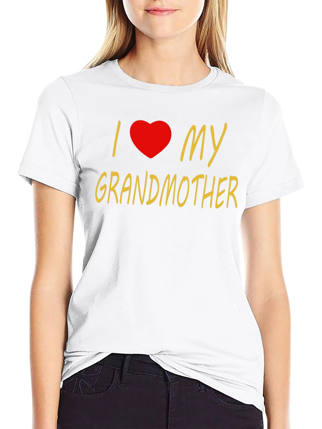 Black I Heart My Grandmother Black T-Shirt view 9