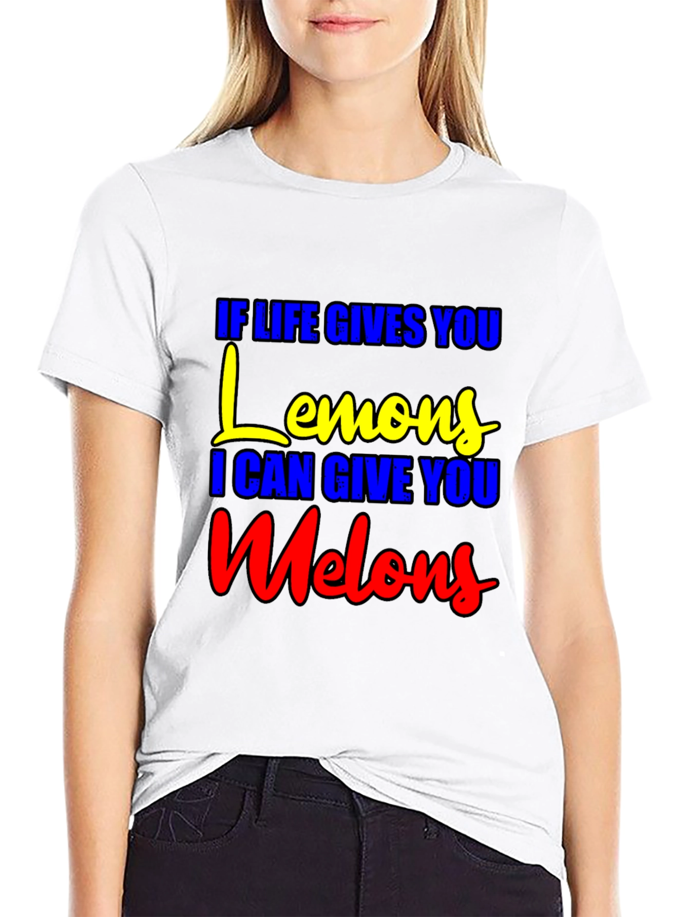 Black Life Gives You Lemons, Melons T-Shirt - Funny Graphic Tee view 9