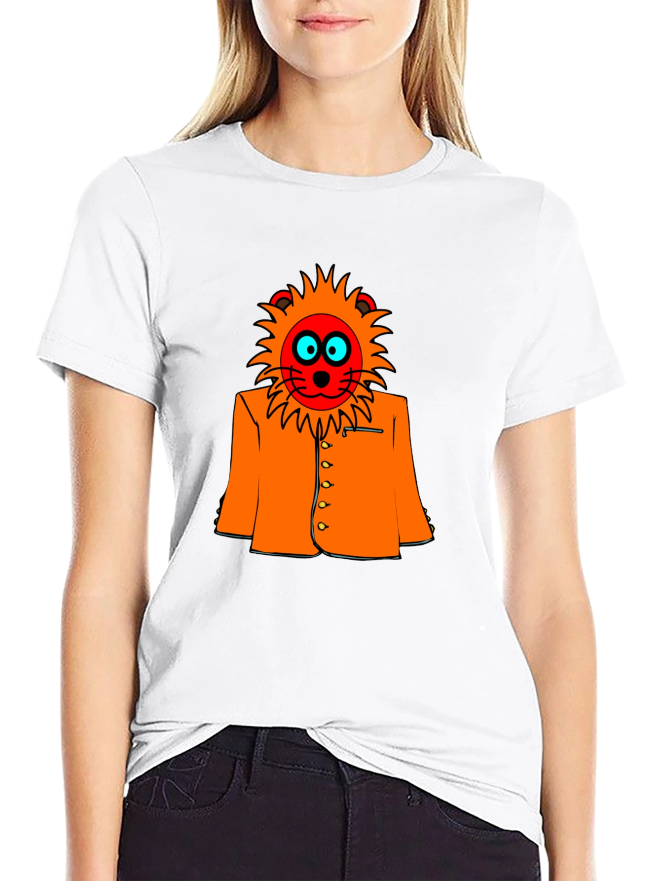 Black Lion in Suit Graphic Tee - Black view 9