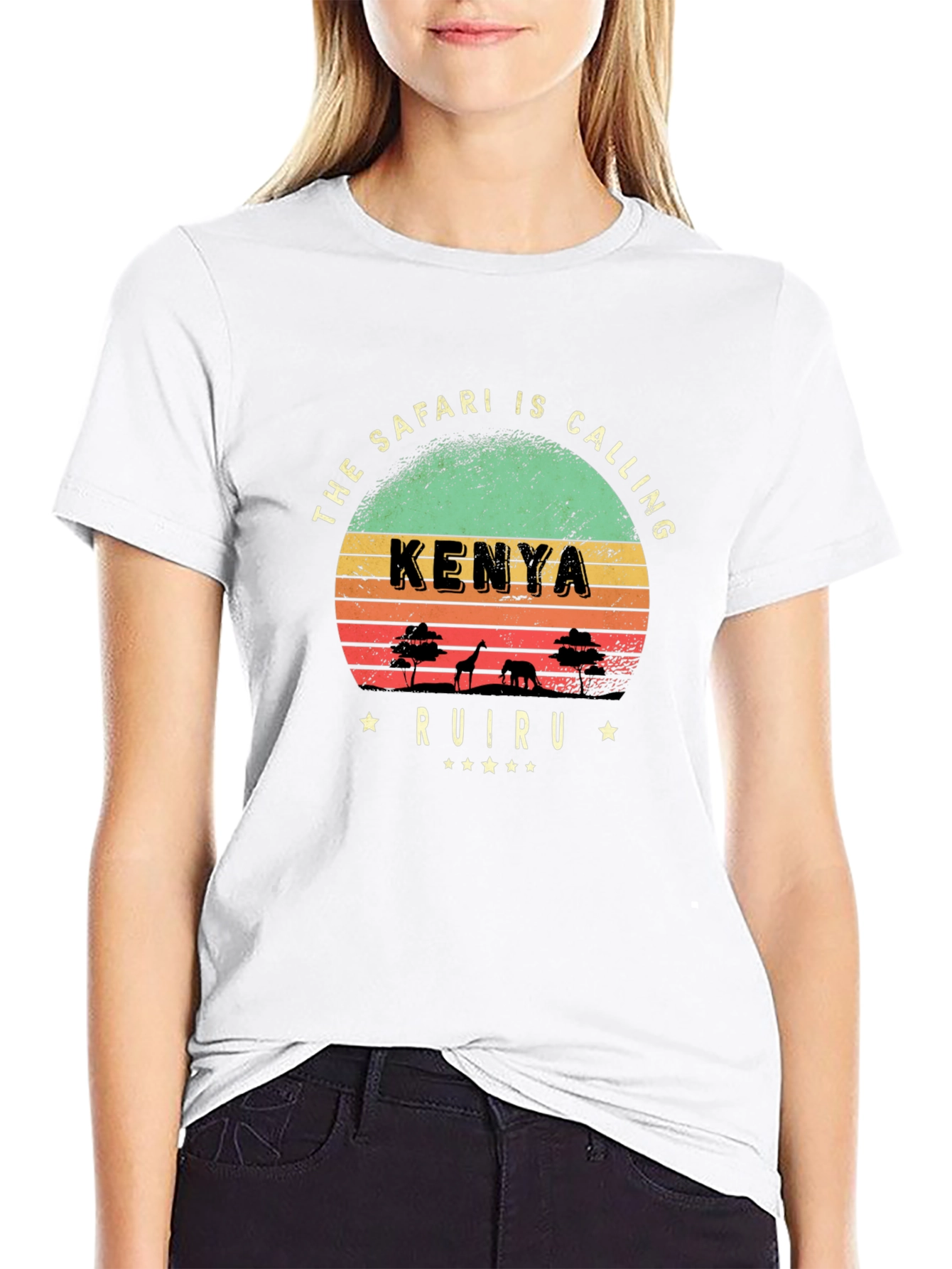 Black Kenya Safari Graphic T-Shirt view 9