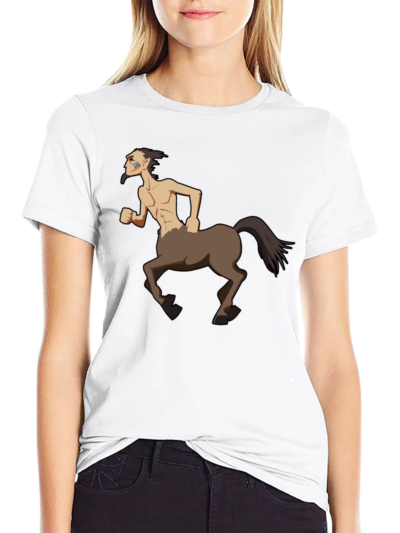 Black Centaur Graphic Tee - Mythical Creature Shirt view 9