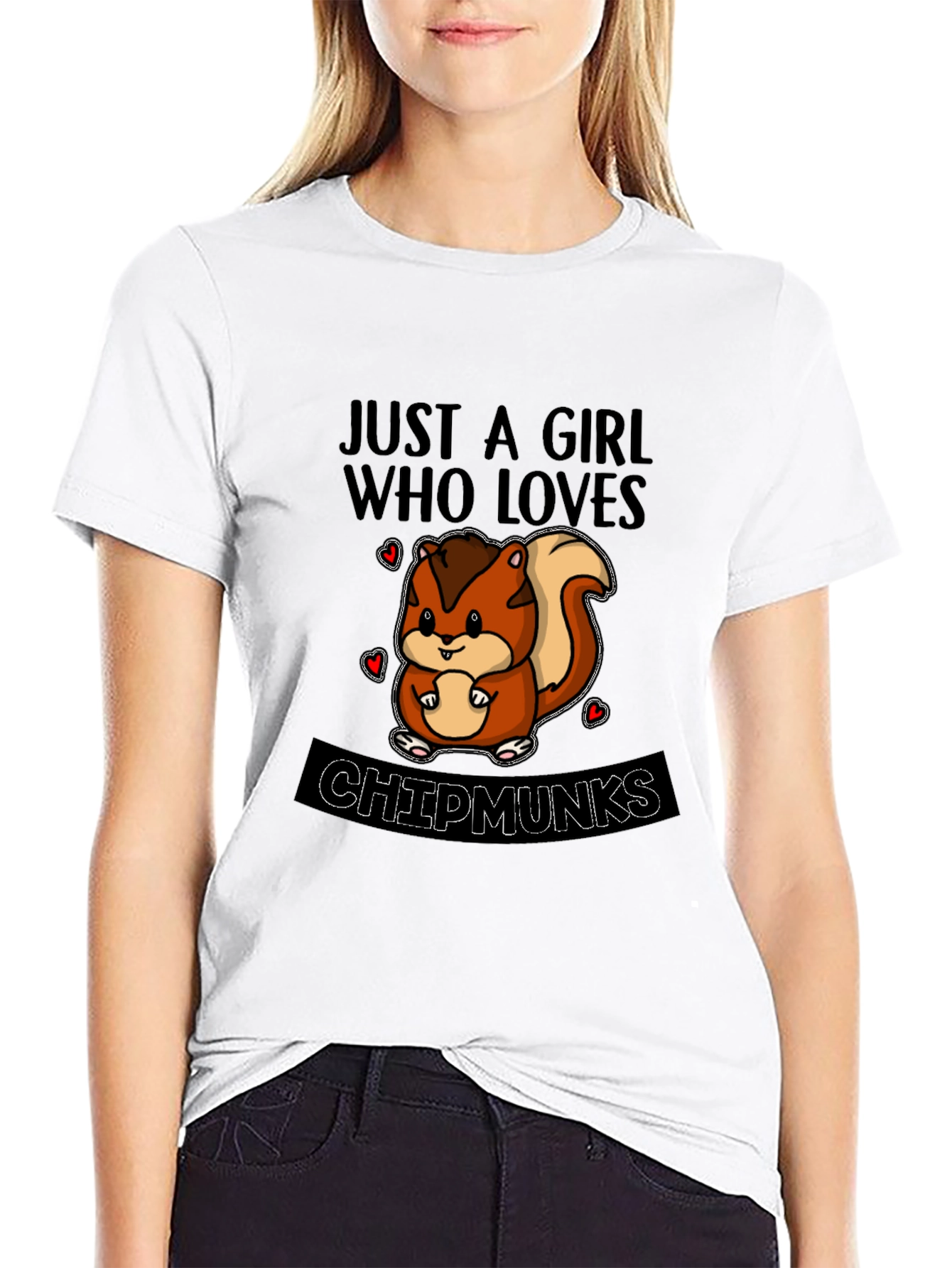 Black Cute Chipmunks Lover T-Shirt view 9