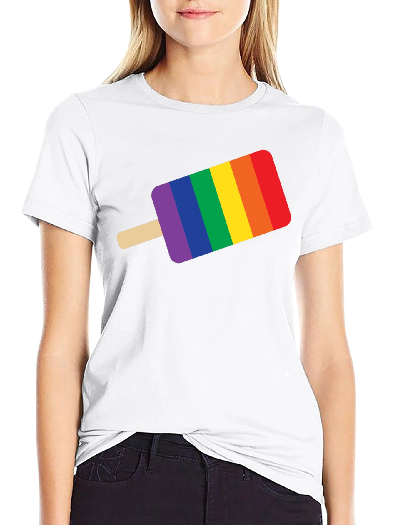 Black Pride Popsicle Graphic Tee - Black Cotton T-Shirt view 9