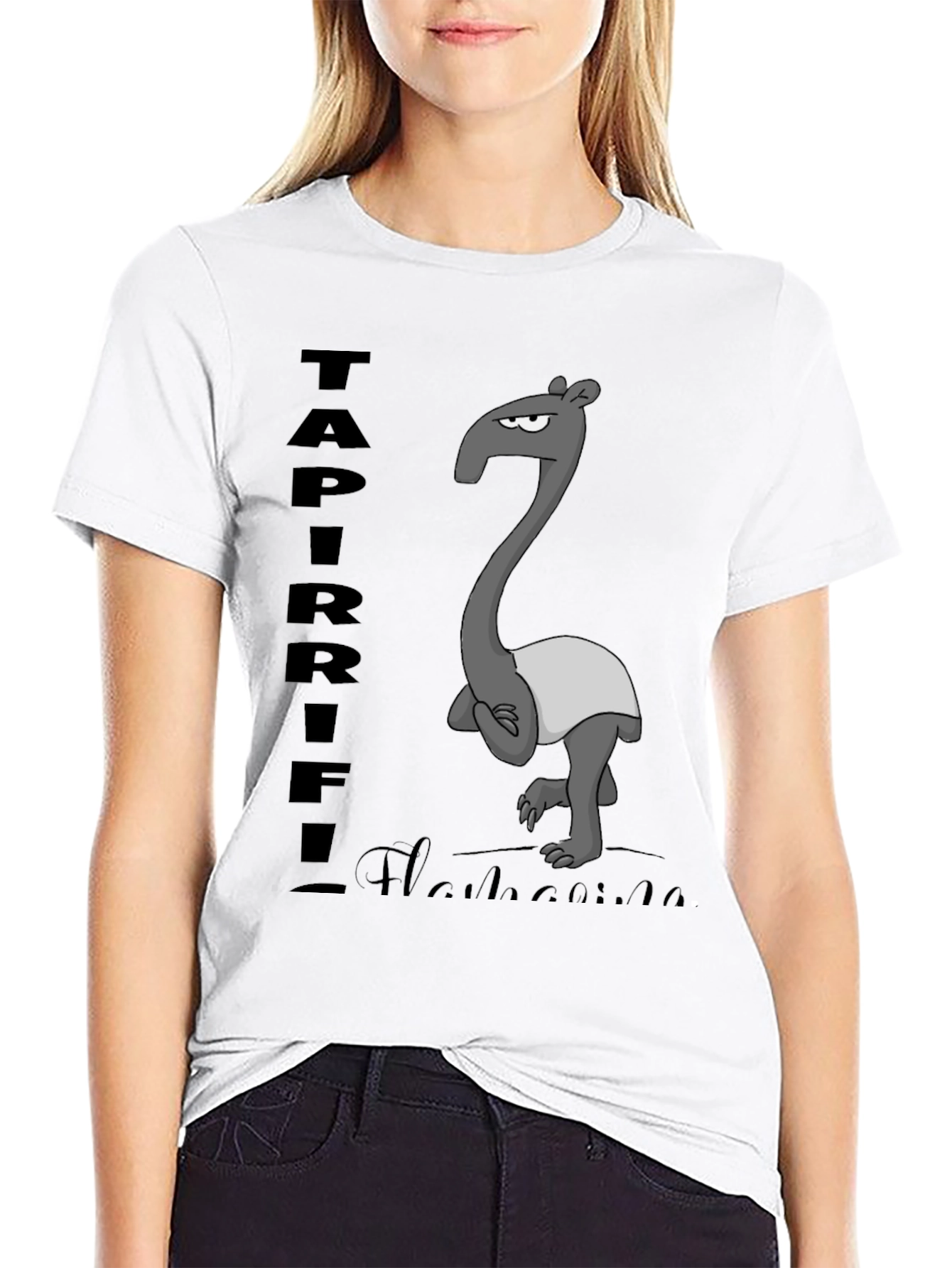Black Tapir T-Shirt - Funny Cartoon Animal Tee view 9