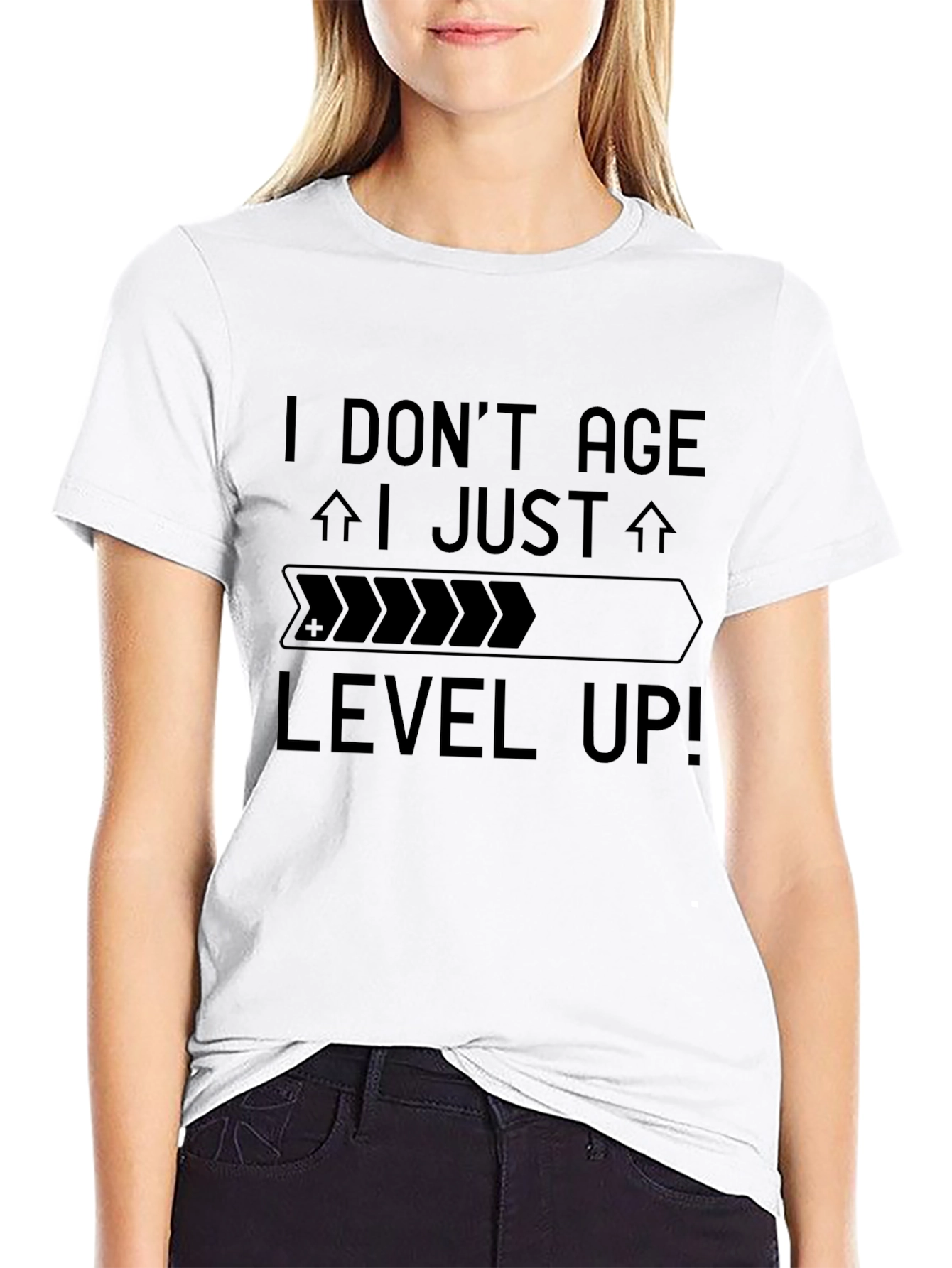 Black I Don't Age, I Level Up! Black Graphic Tee view 9