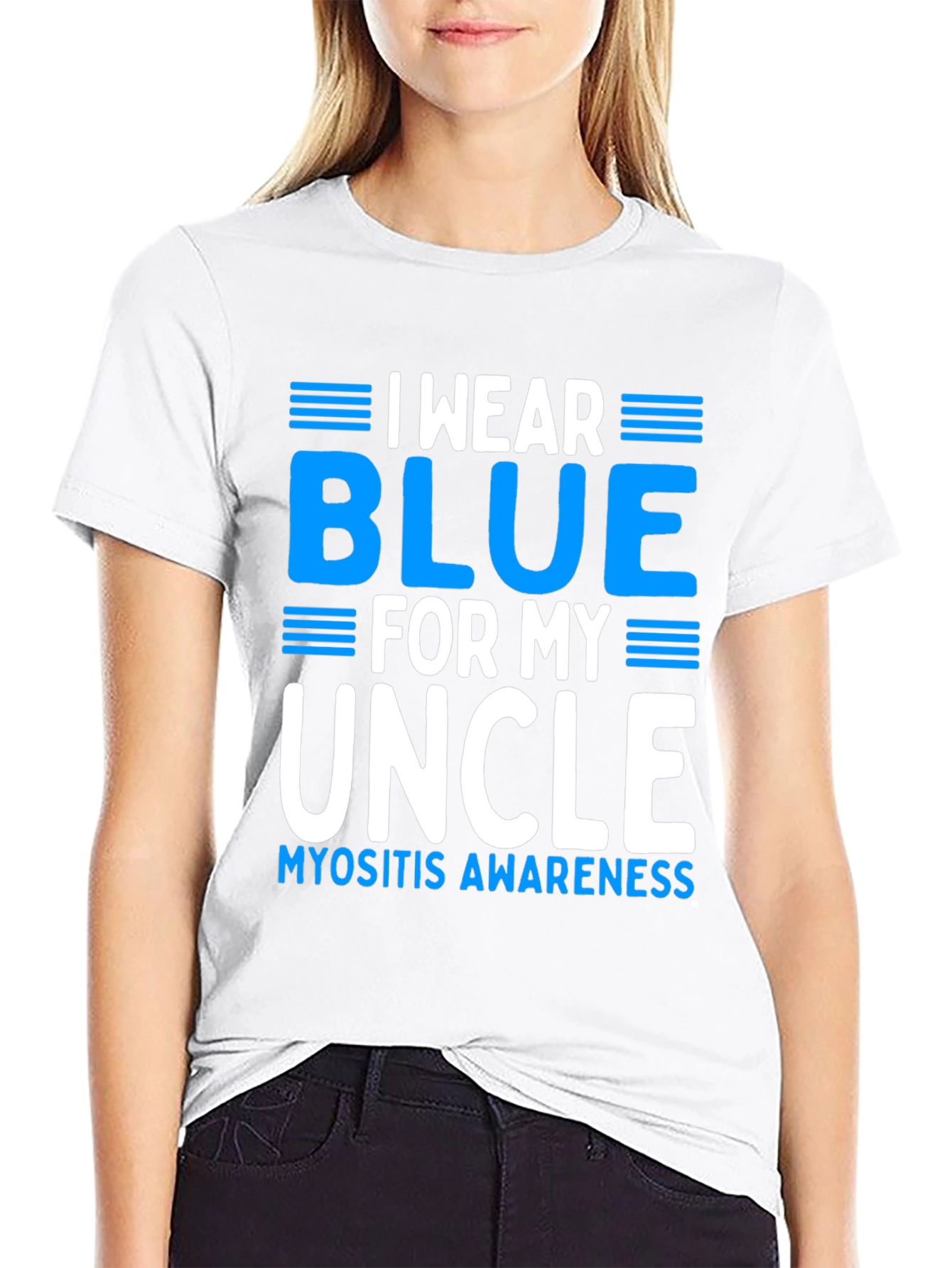 Myositis Awareness Blue Uncle Graphic Tee - 9