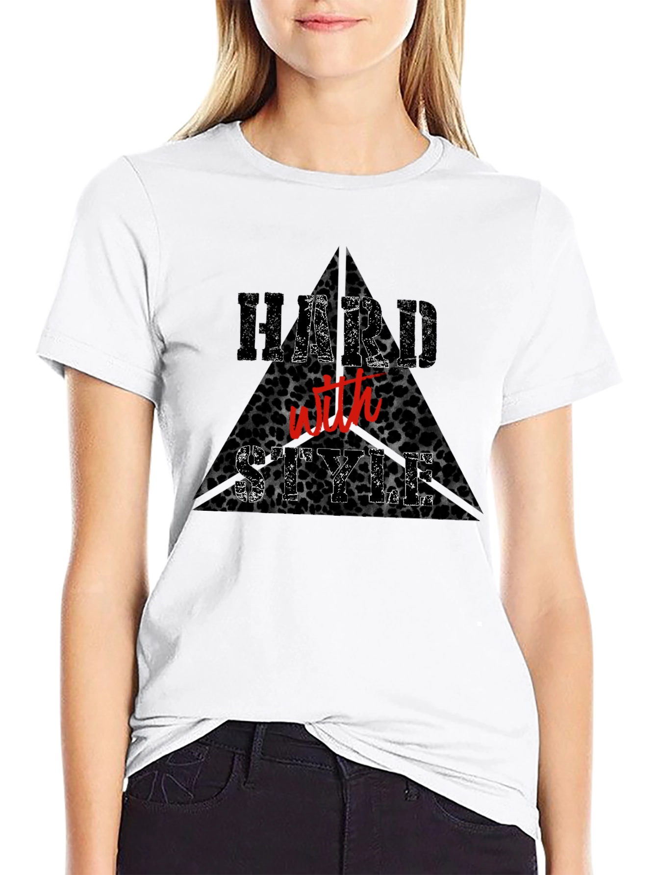 Black Hard with Style Graphic T-Shirt view 9