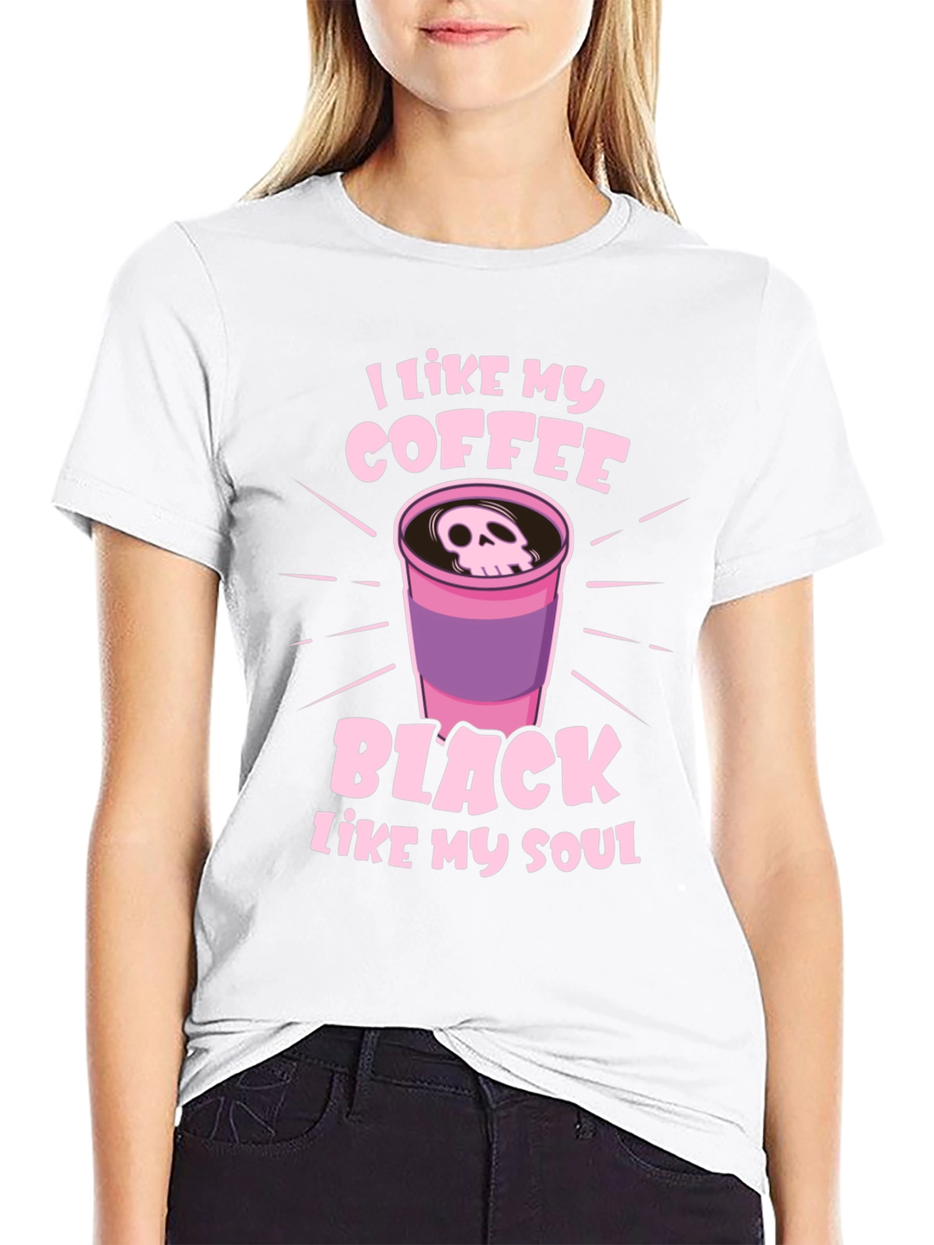 Black I Like My Coffee Black Like My Soul Graphic T-Shirt view 9