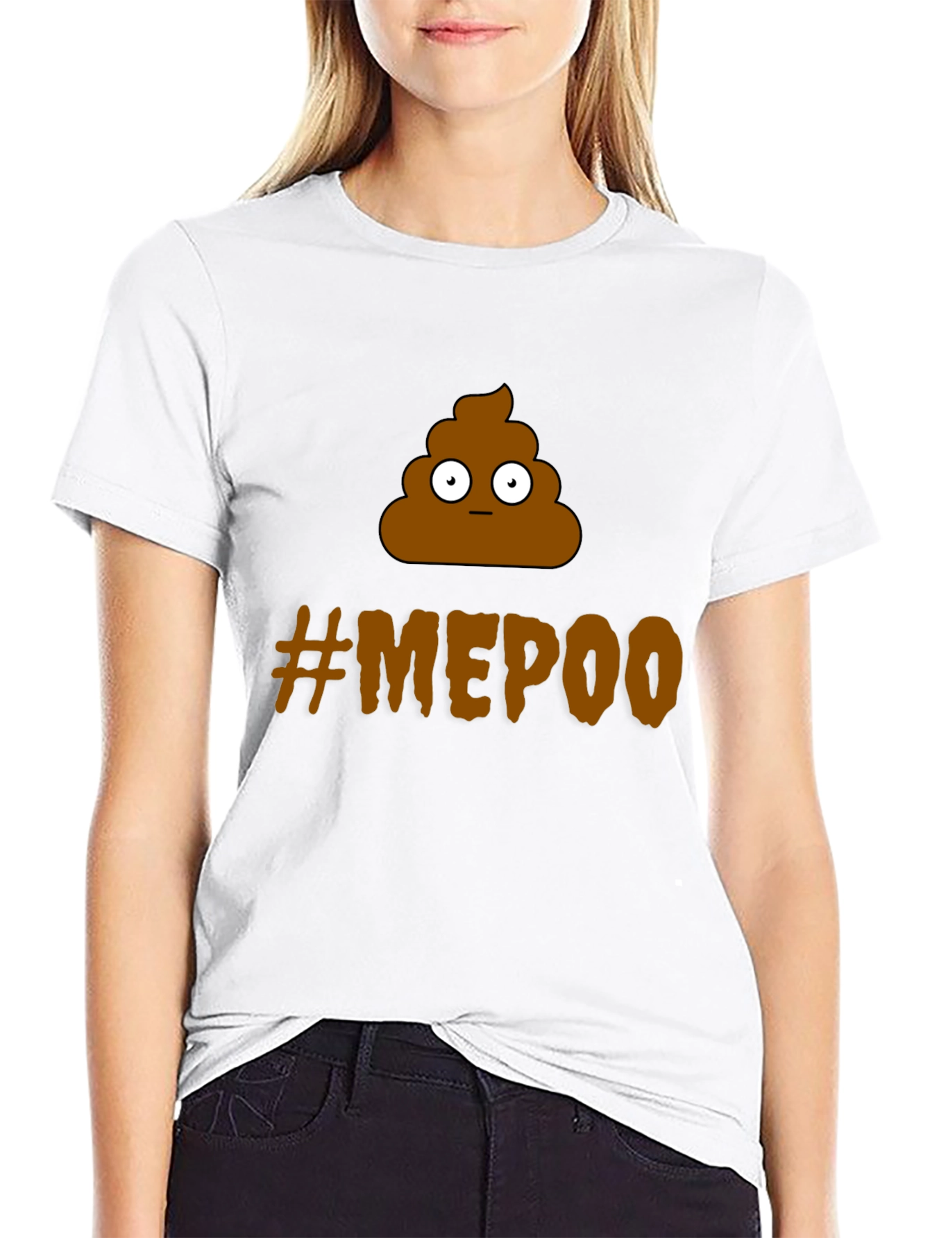 Black Funny #MEPOO T-Shirt - Poop Emoji Graphic Tee view 9