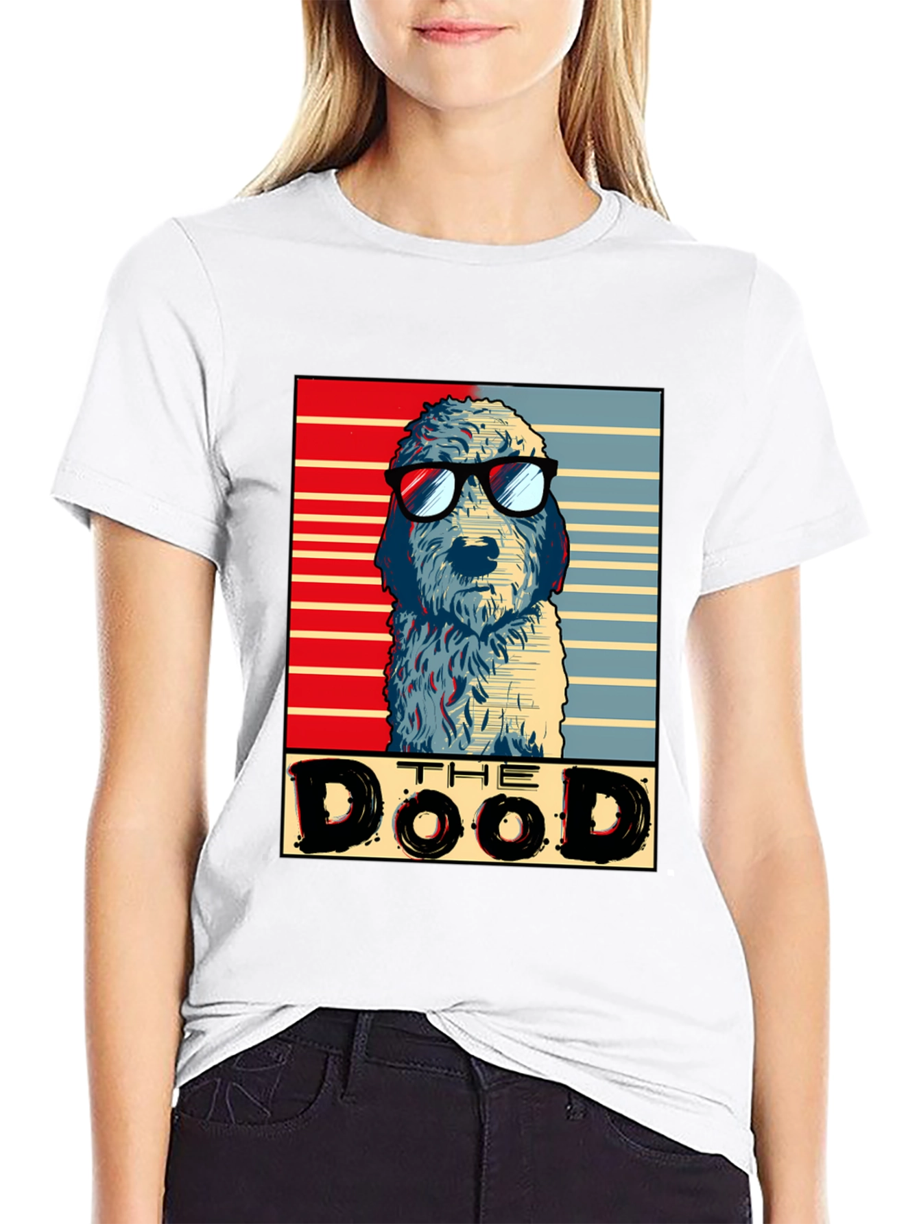 Black The Dood T-Shirt - Cool Dog Design view 9