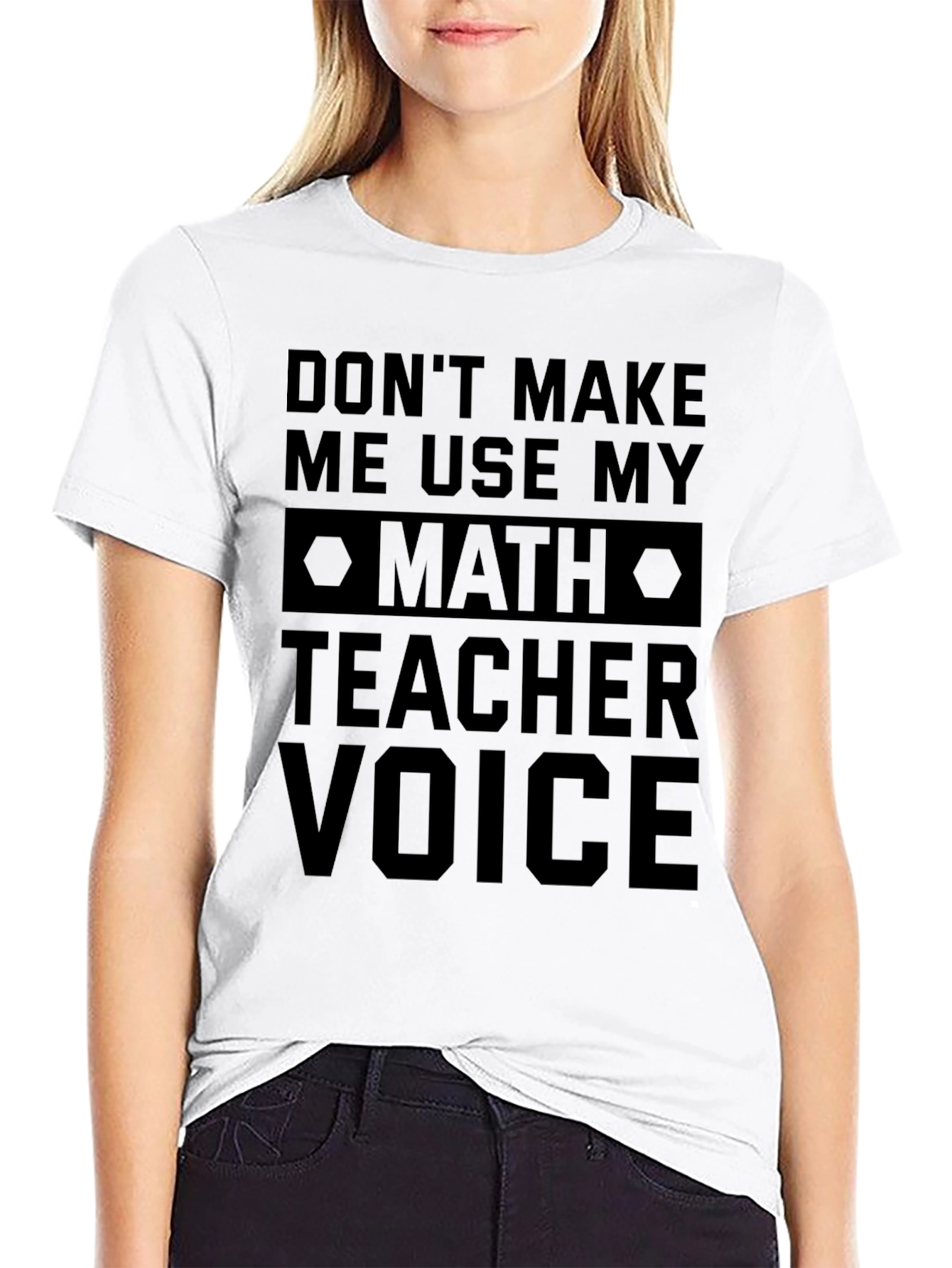 Black Math Teacher Voice T-Shirt view 9