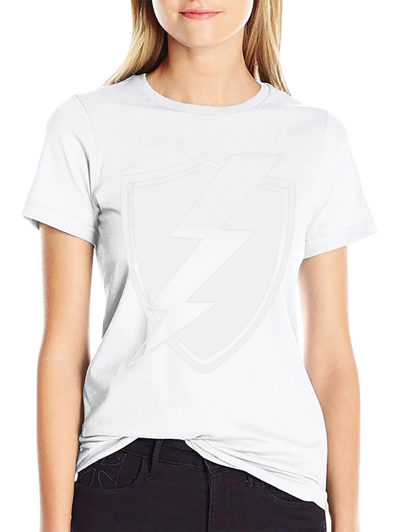 Black Lightning Shield Graphic Tee - Black view 9