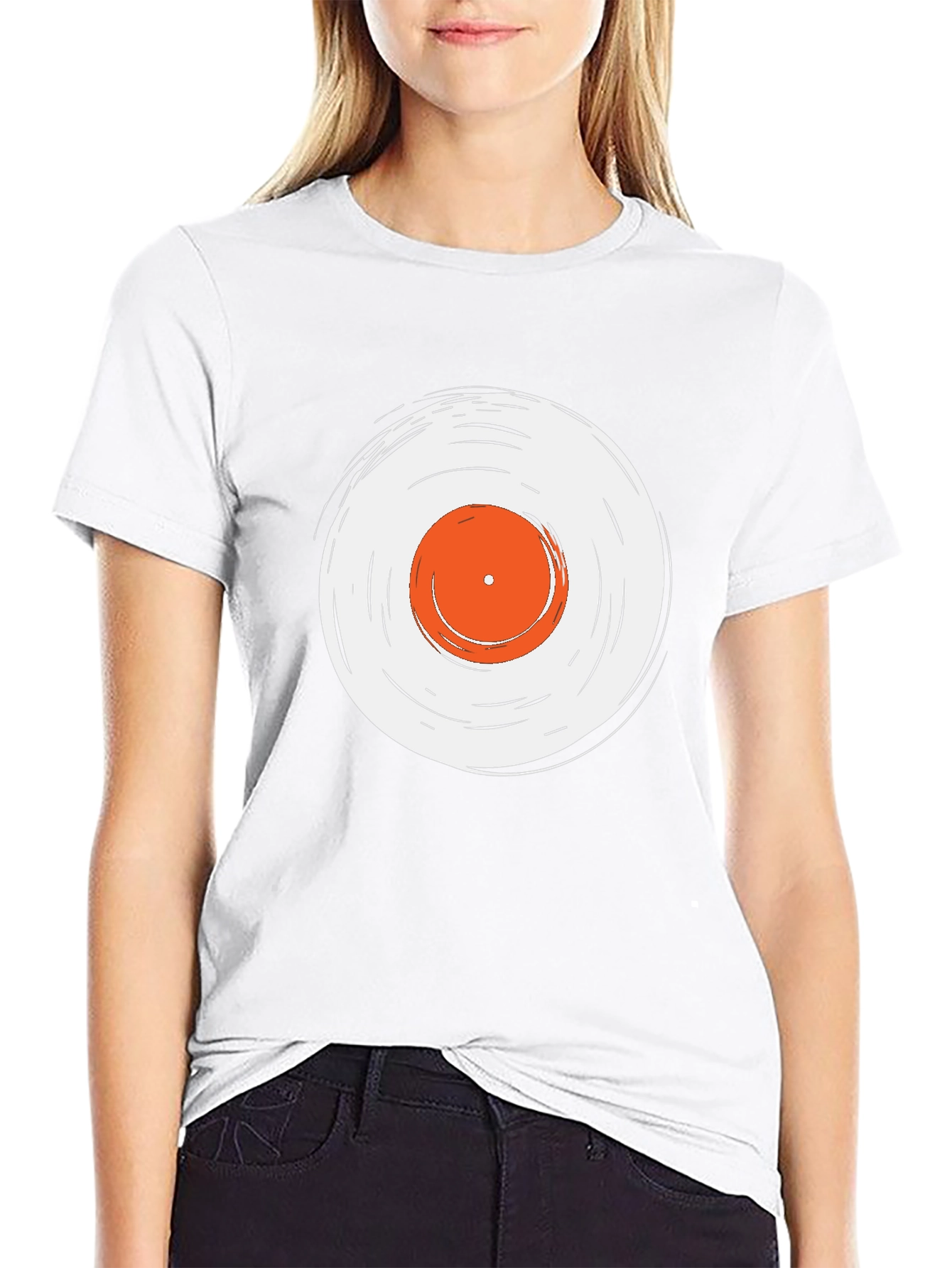 Black Vinyl Record Graphic Tee - Cool Music Lover Shirt view 9