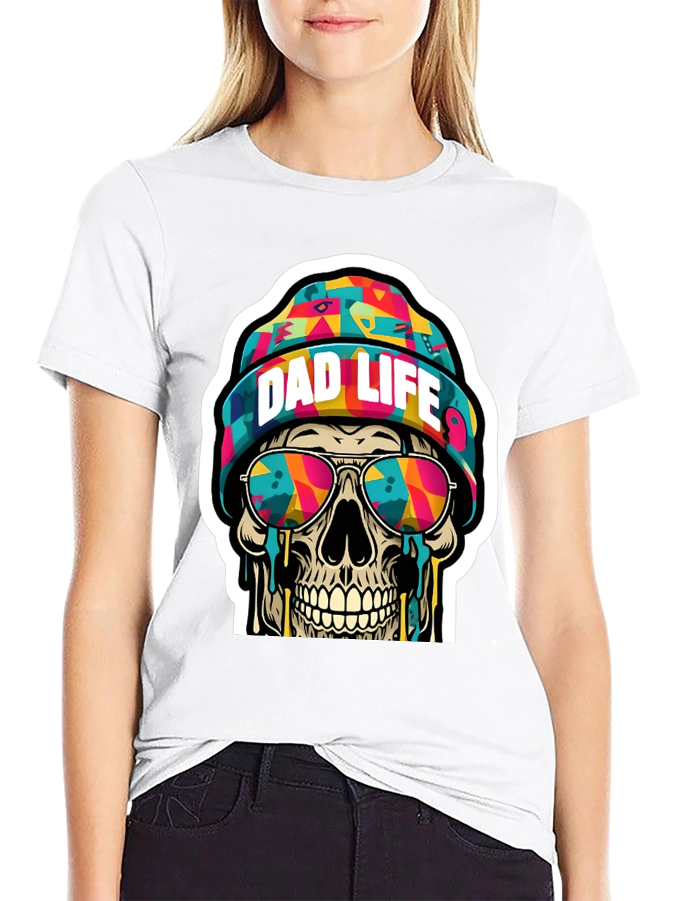 Dad Life Skull Graphic Tee - Cool Father's Day Shirt - 9
