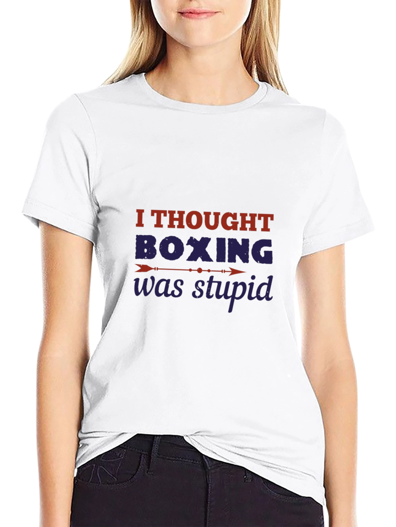 Black Boxing Stupid Funny Graphic Tee Shirt view 9
