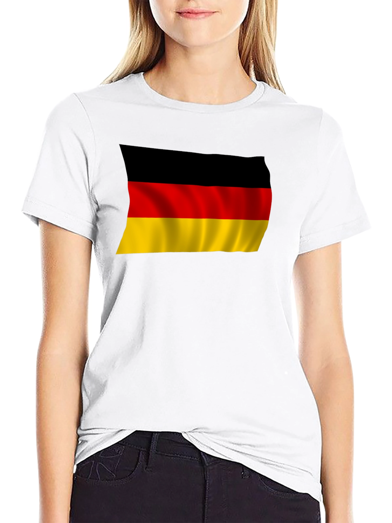 Black Germany Flag T-Shirt - Black Pride Tee view 9
