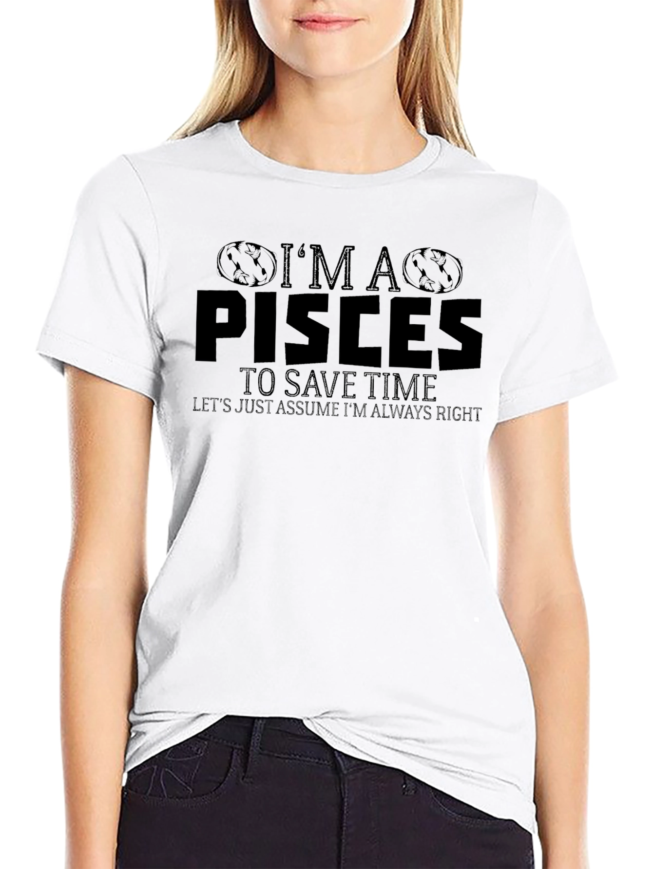 Black I'm a Pisces T-Shirt Funny Zodiac Sign Tee view 9