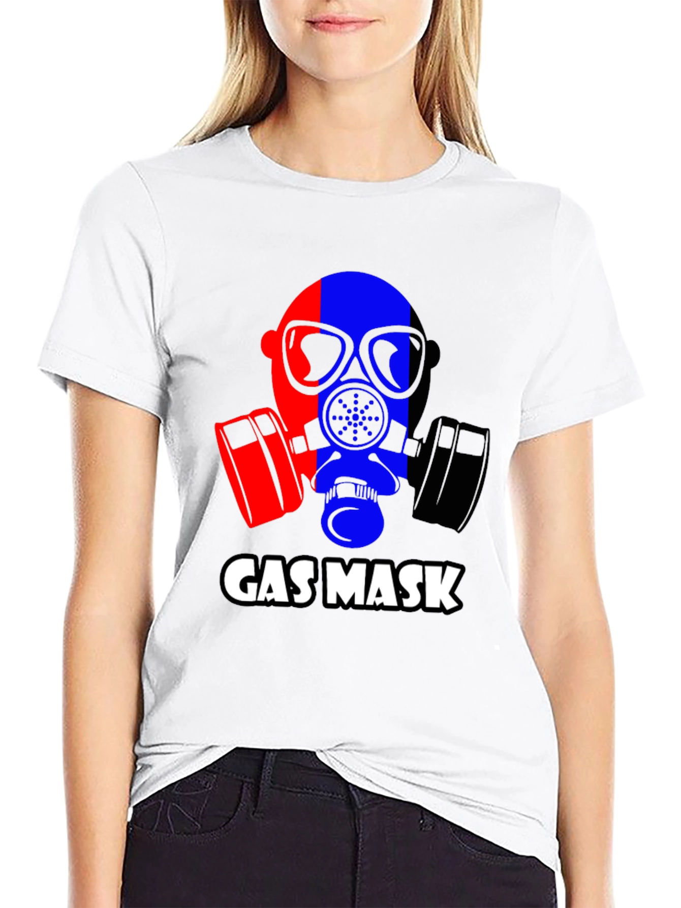 Black Gas Mask Graphic Tee - Bold Statement T-Shirt view 9