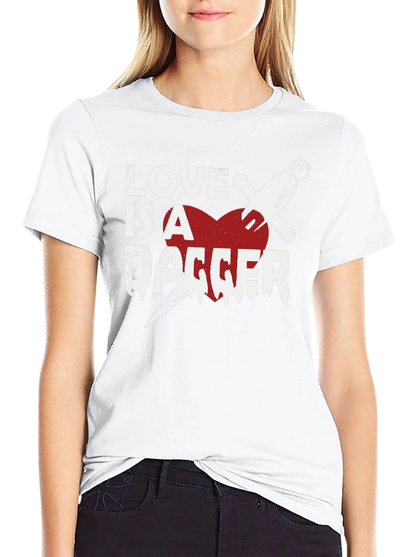 Black Love is a Dagger Graphic Tee view 9