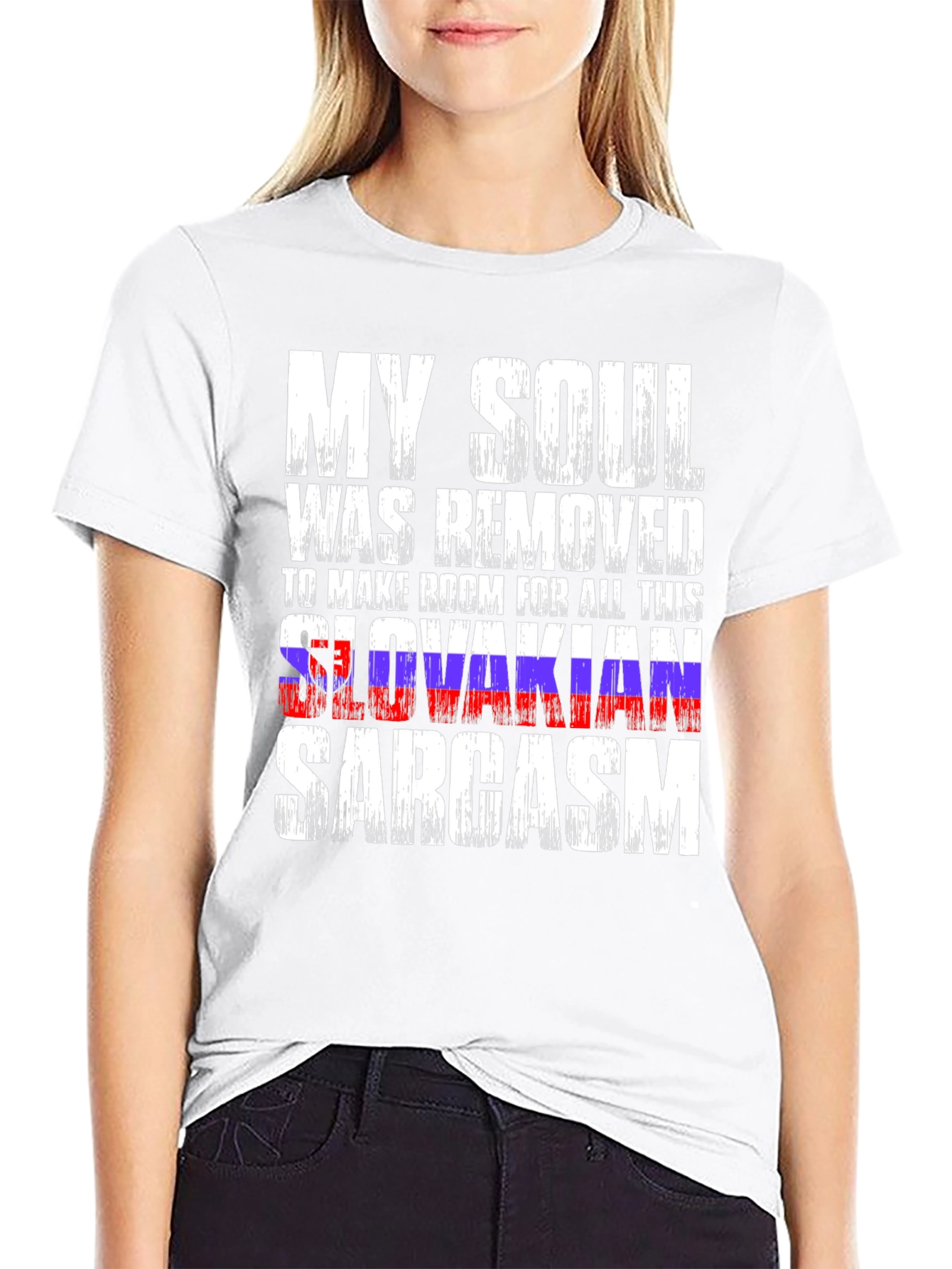 Black Slovakian Sarcasm T-Shirt - Funny Humor Tee view 9