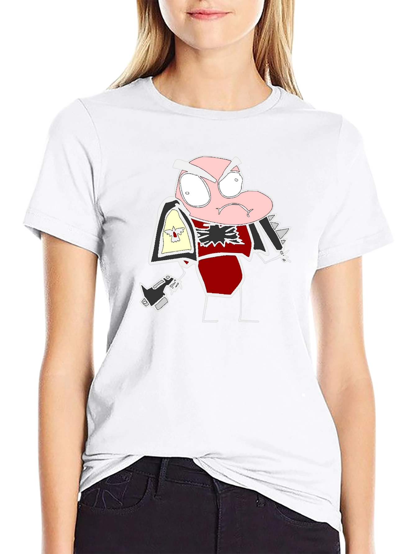 Black Cartoon Character T-Shirt view 9