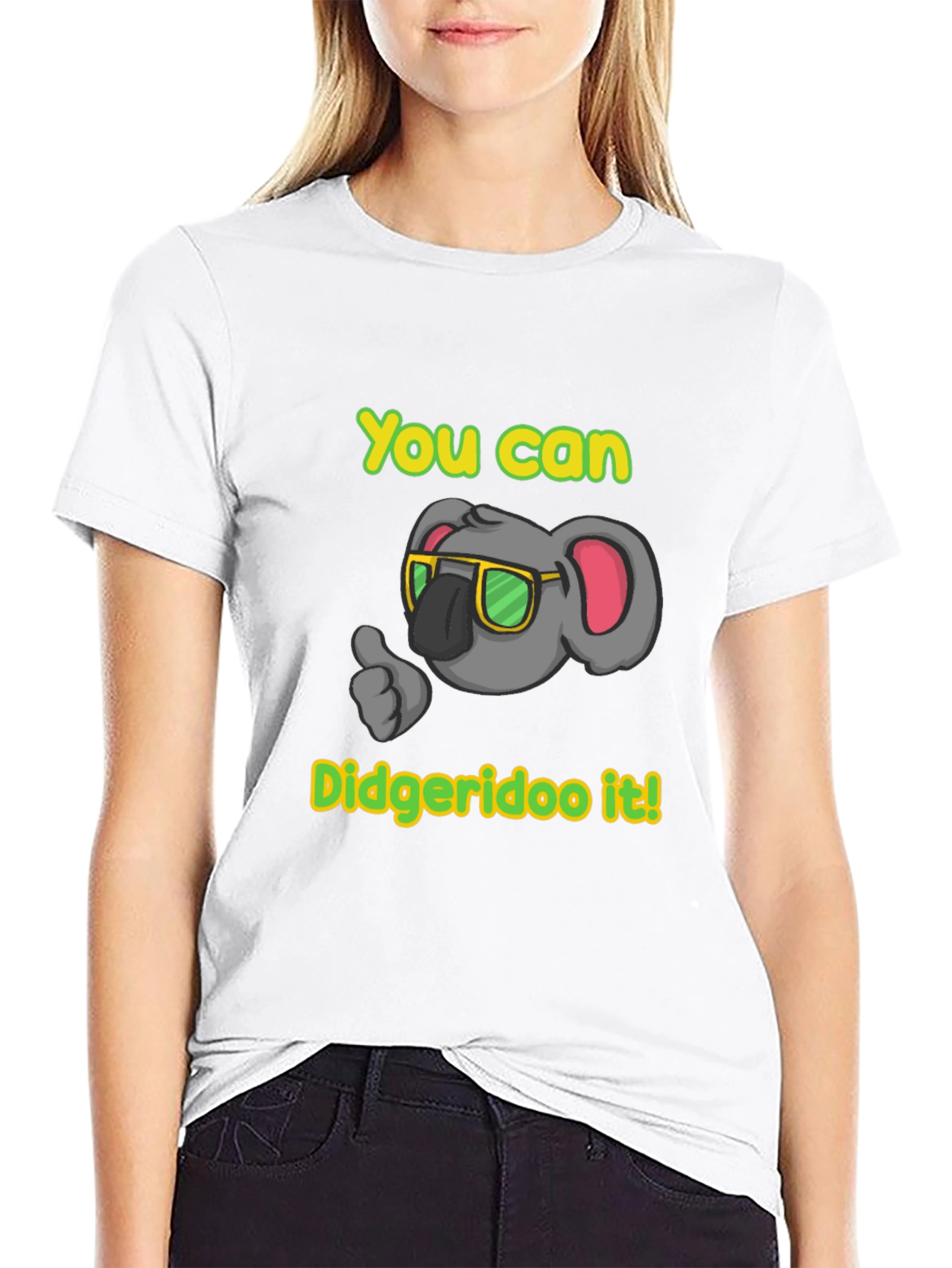 Black Funny Koala Didgeridoo T-Shirt view 9