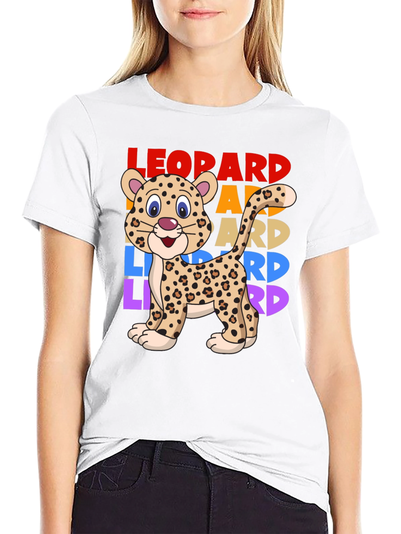Black Leopard Graphic T-Shirt - Cute Animal Tee view 9