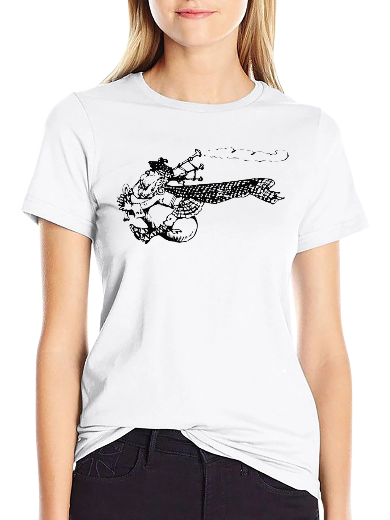 Black Bagpipe Player Graphic Tee - Unisex Black T-Shirt view 9