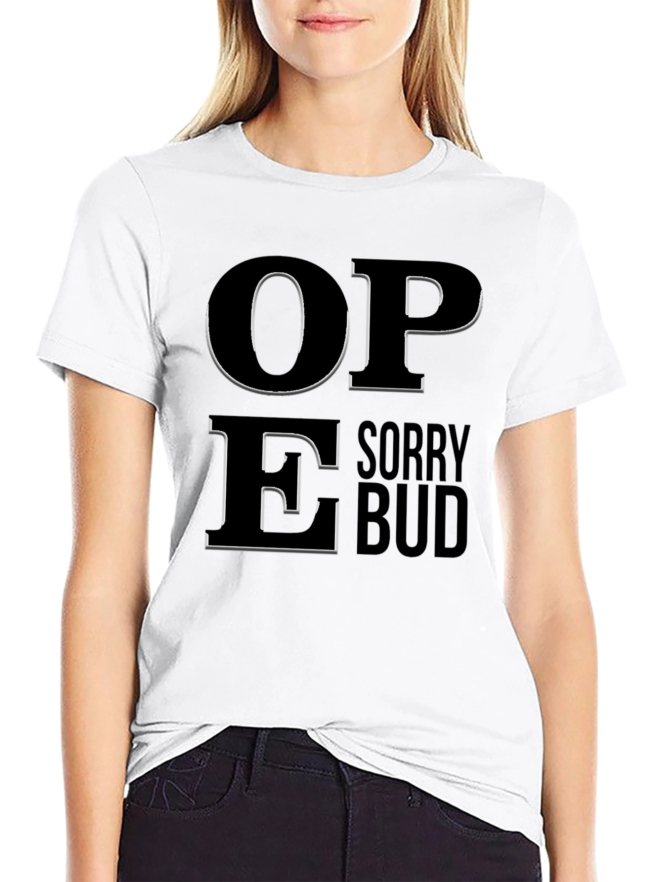 Black Sorry Bud Graphic T-Shirt view 9
