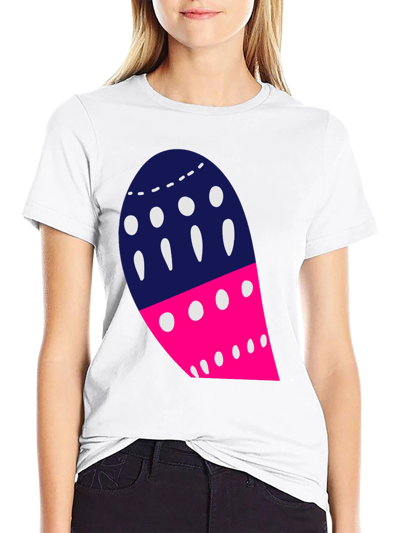 Black Abstract Graphic Tee - Modern Design Shirt view 9