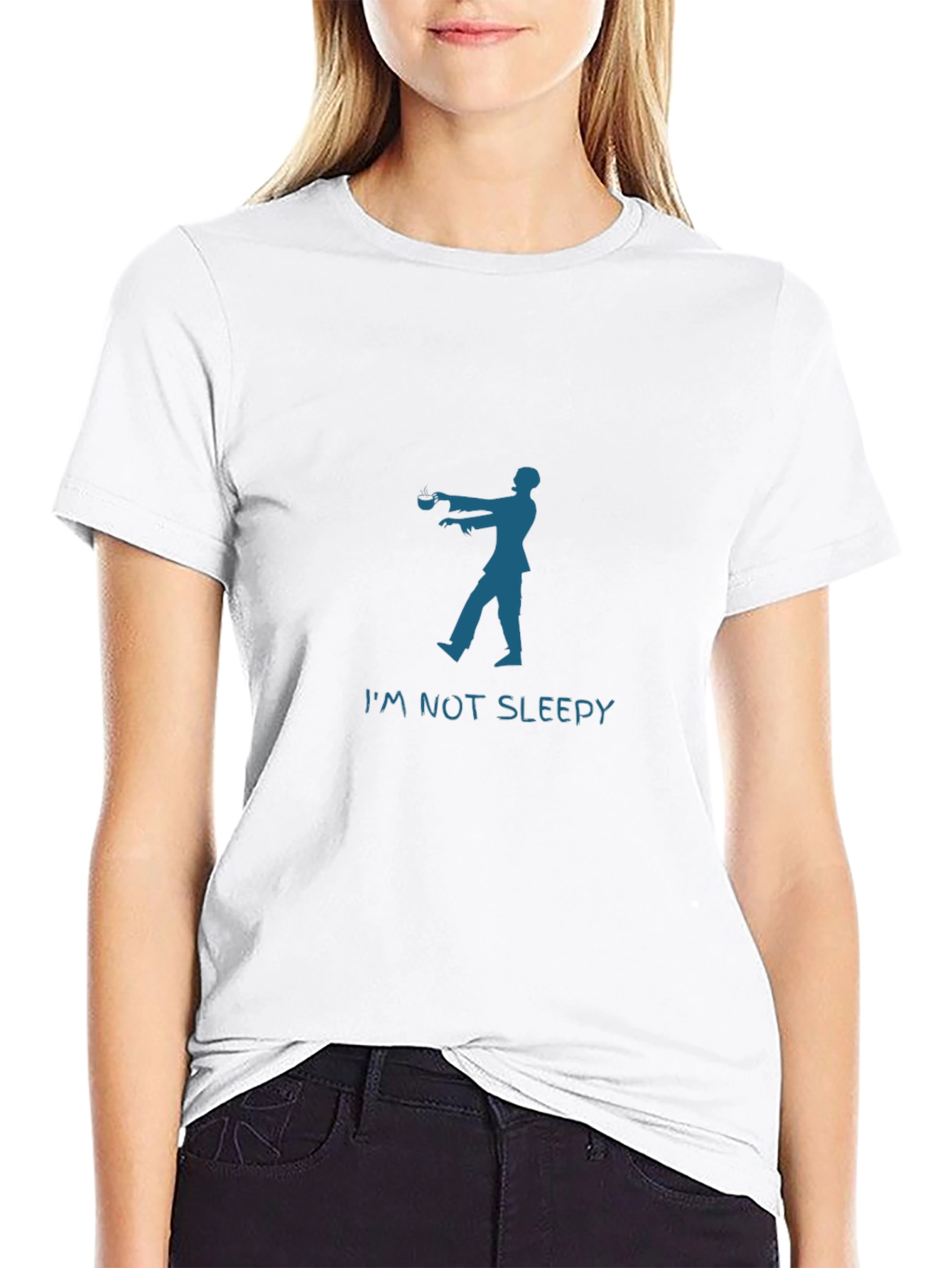 Black I'm Not Sleepy Zombie T-Shirt view 9