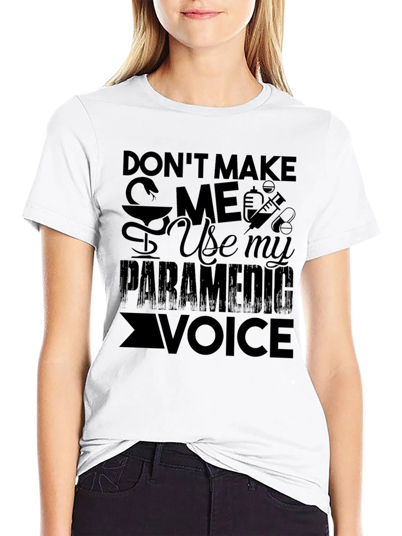 Black Paramedic Voice T-Shirt - Funny EMS Tee view 9