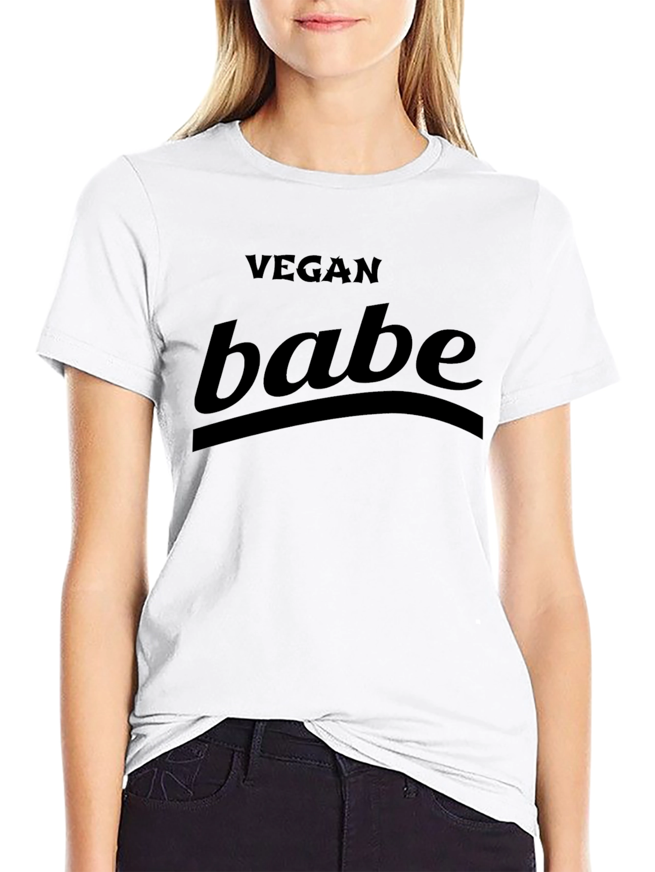 Black Vegan Babe Graphic Tee - Unisex view 9