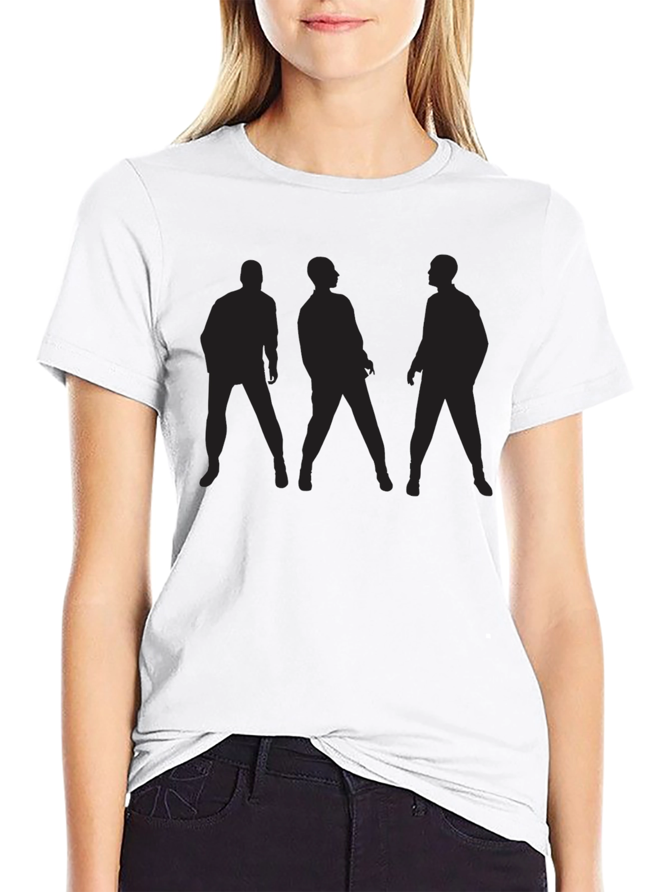 Black Silhouette Trio Black T-Shirt view 9