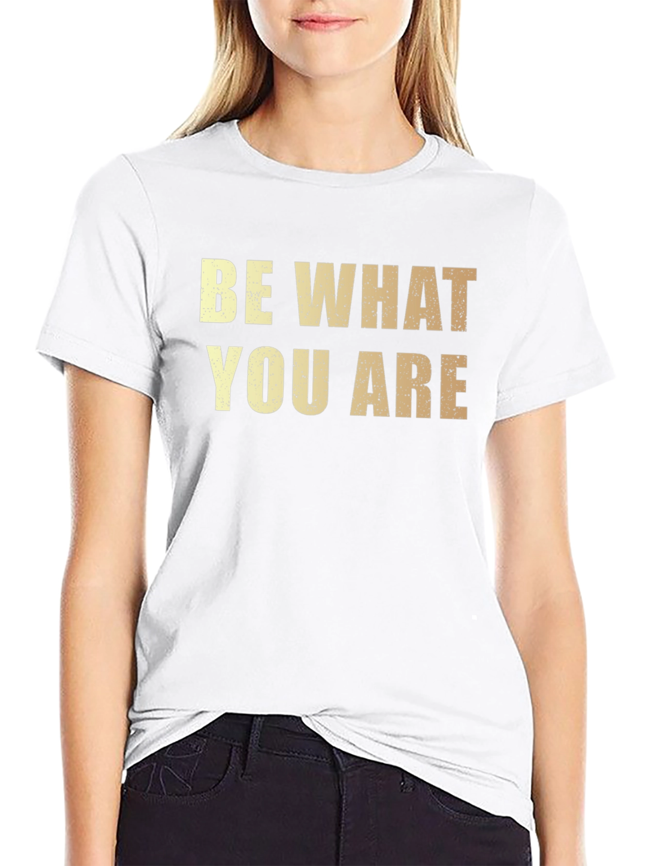 Black Be What You Are Black Graphic Tee view 9