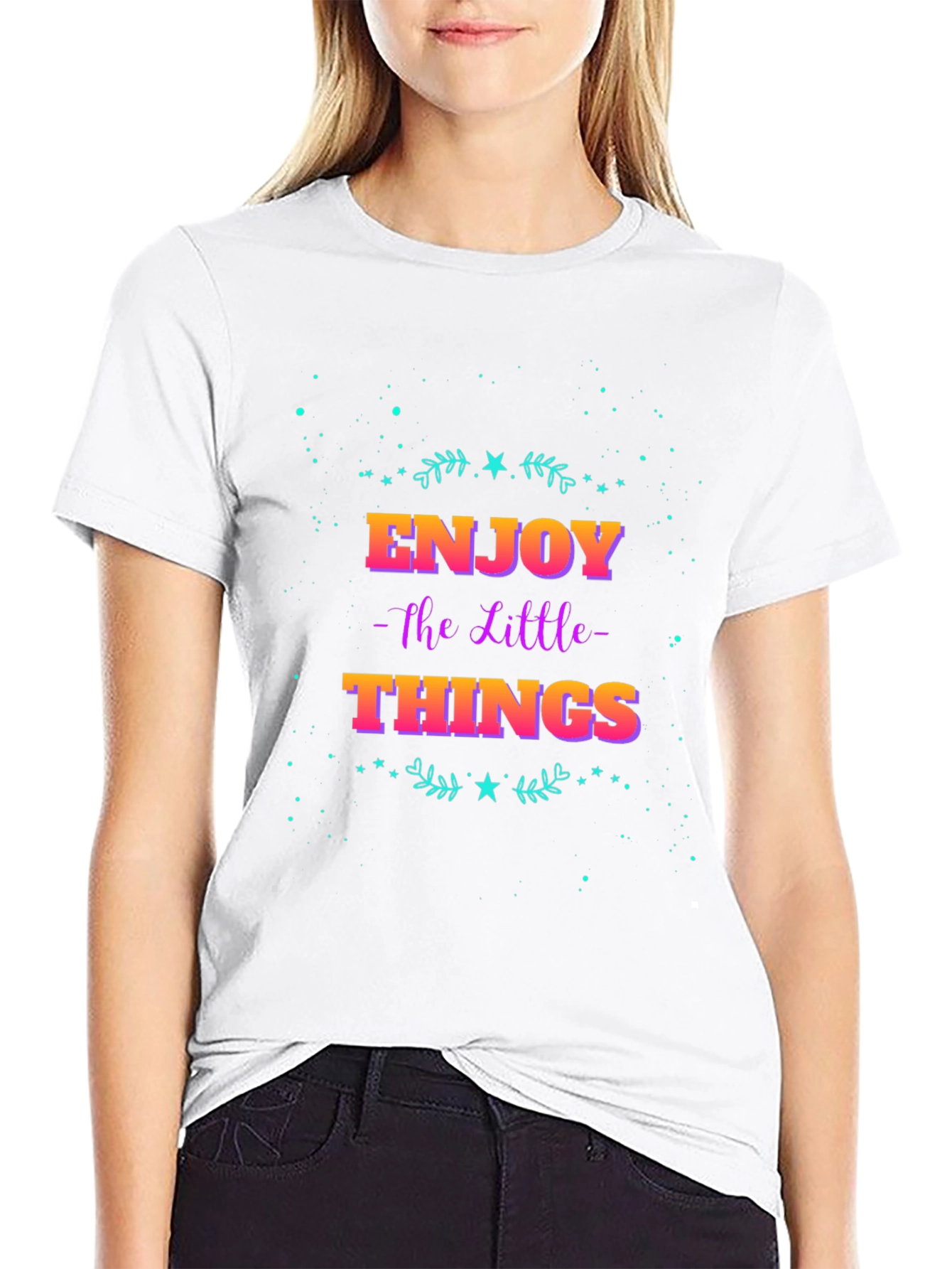 Black Enjoy the Little Things Graphic Tee view 9