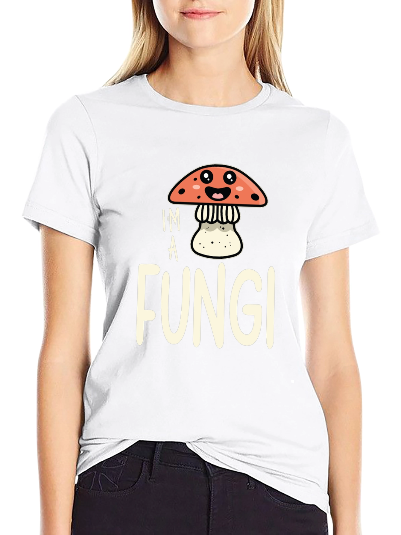 Black I'm a Fungi T-Shirt Funny Mushroom Graphic Tee view 9